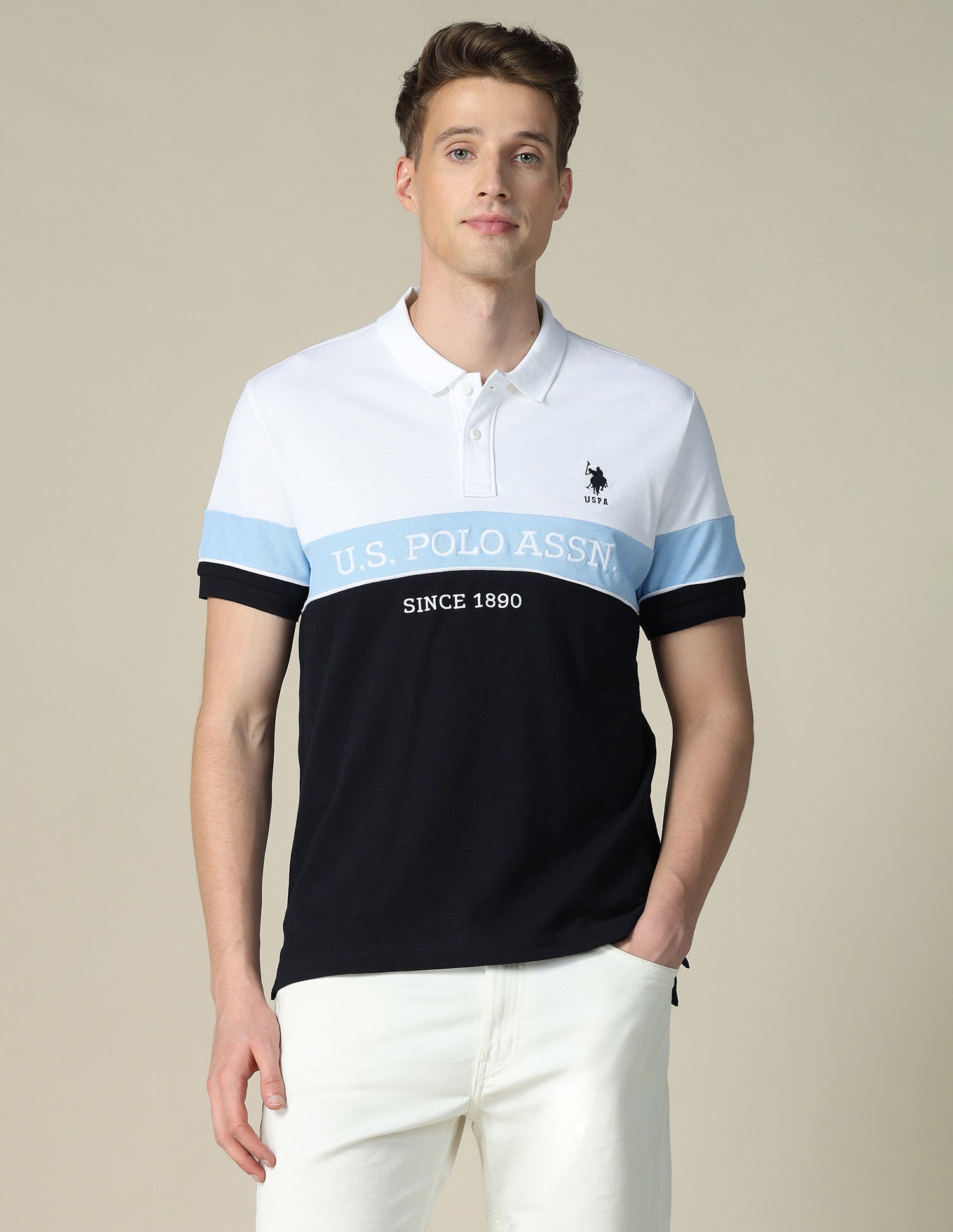 Brand Embroidered Regular Fit Polo Shirt