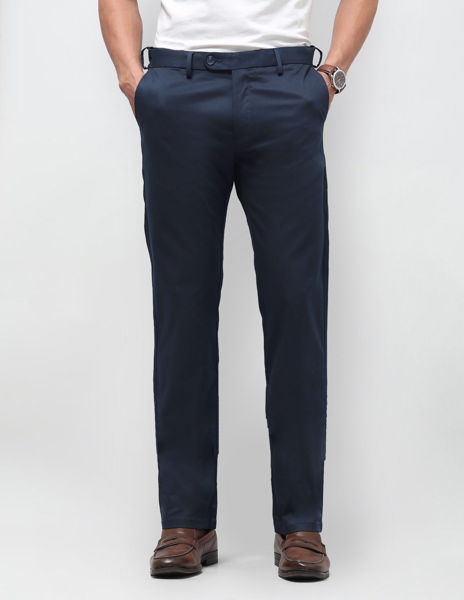 Riley Straight Fit Twill Trousers