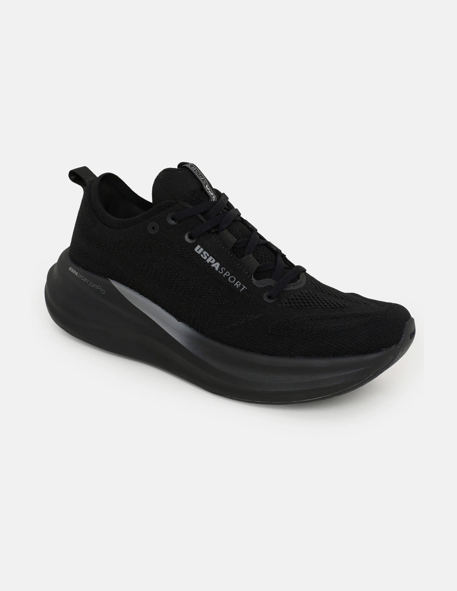 Quarette Runner Lace-Ups Running Shoes Black - U.S. Polo Assn. India | Large