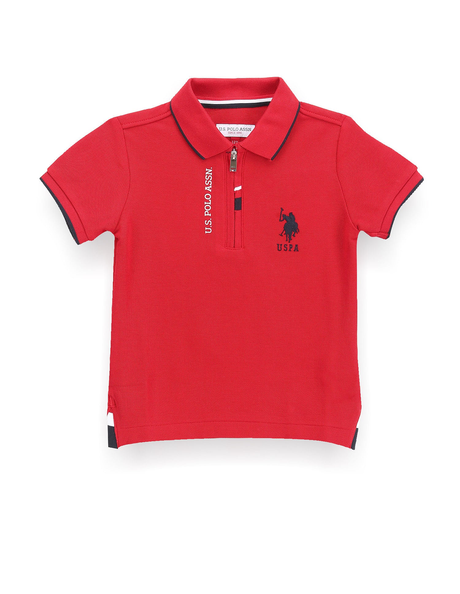 Boys Logo Zipper Polo Shirt