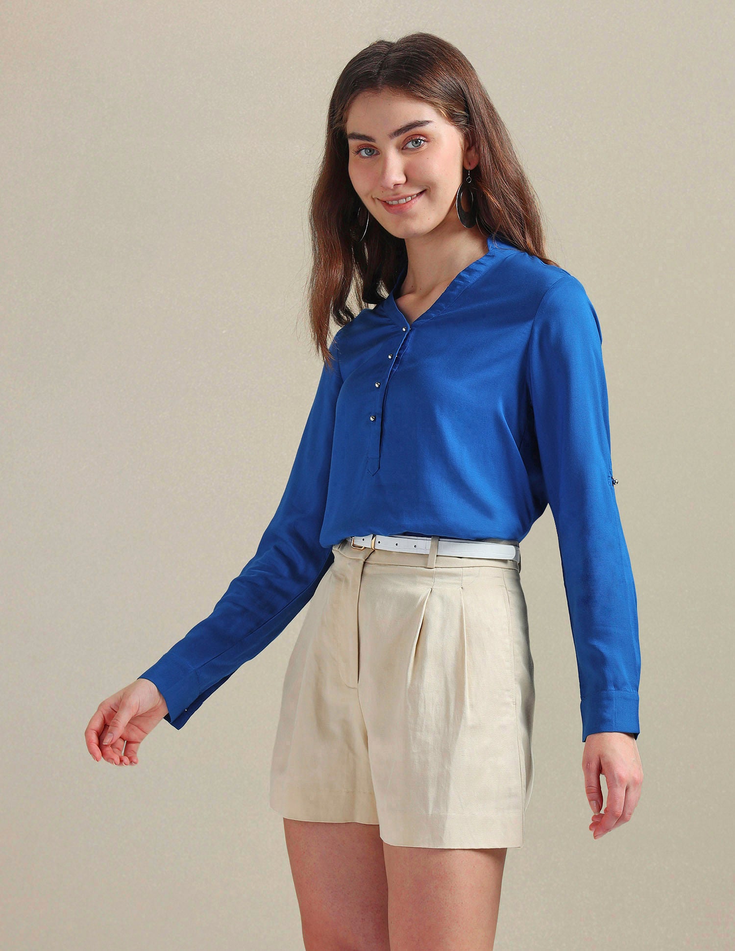 Pure Cotton V-Neck Top