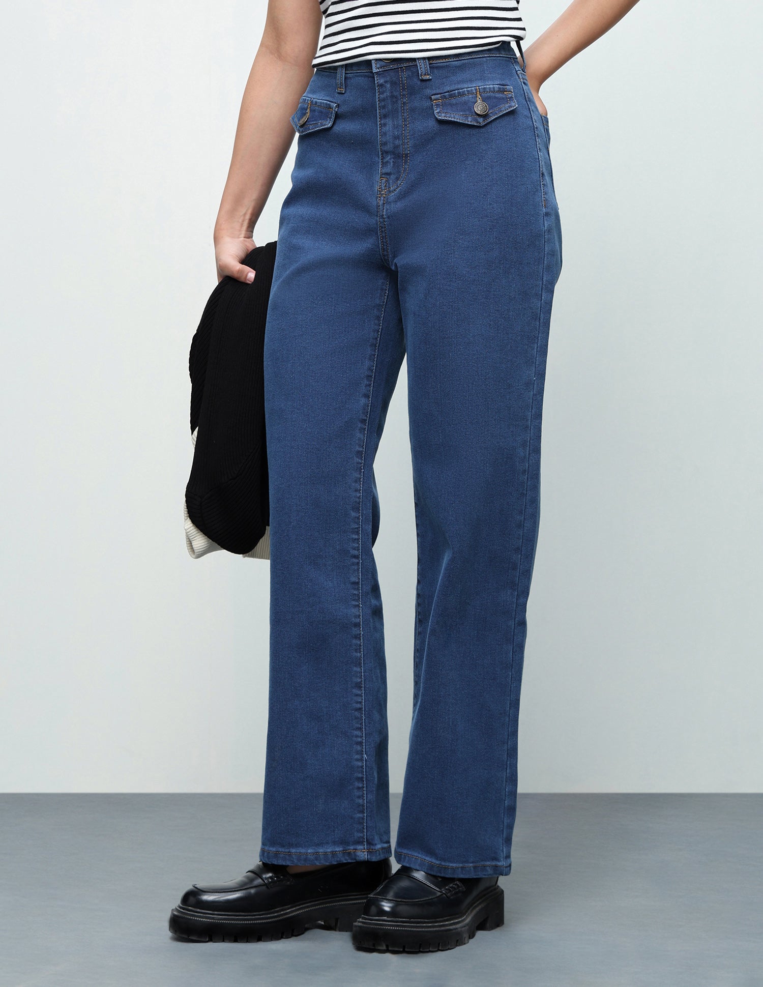 Straight Fit Blue Jeans Blue - U.S. Polo Assn. India | Large