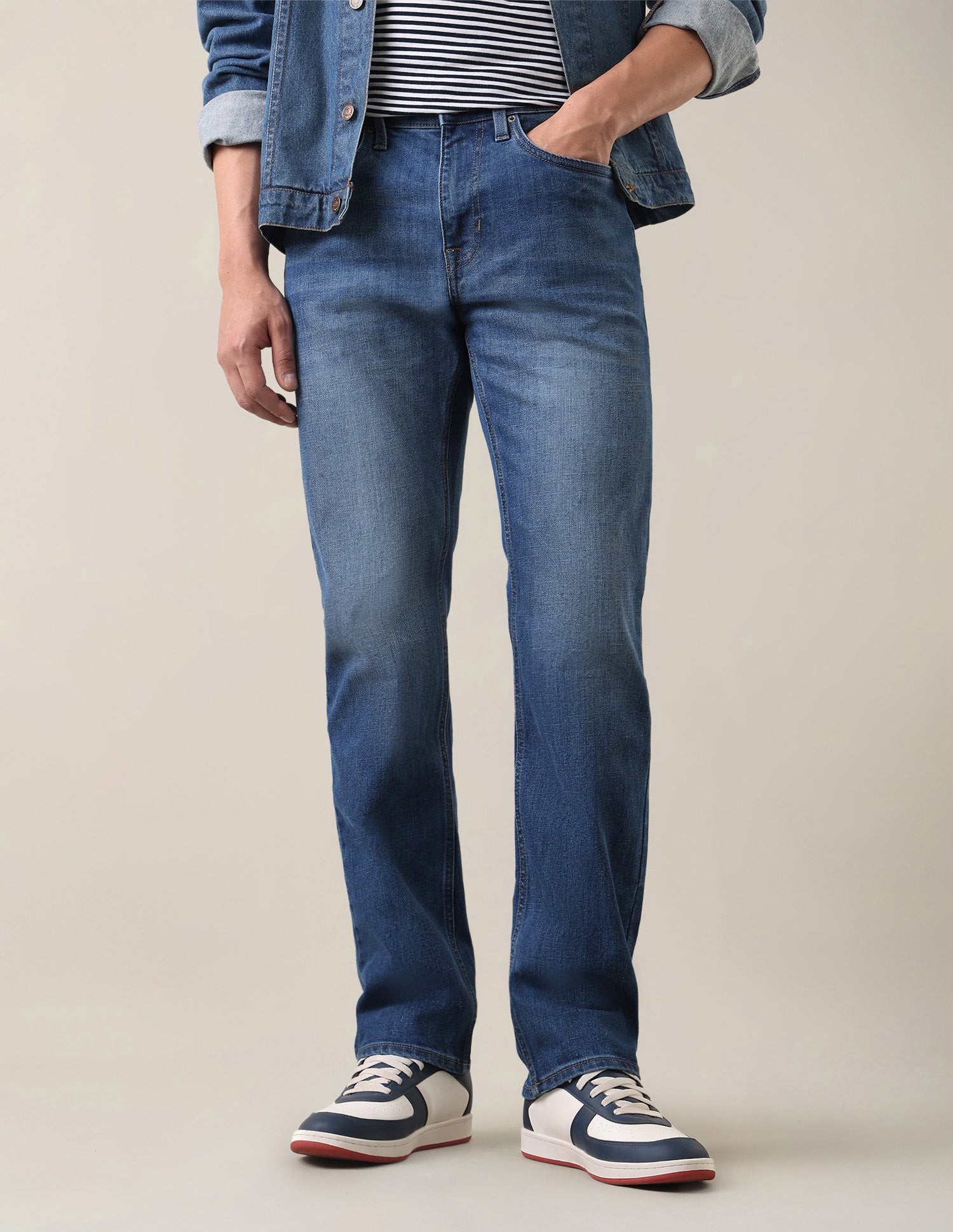 Harold Slim Straight Fit Blue Jeans