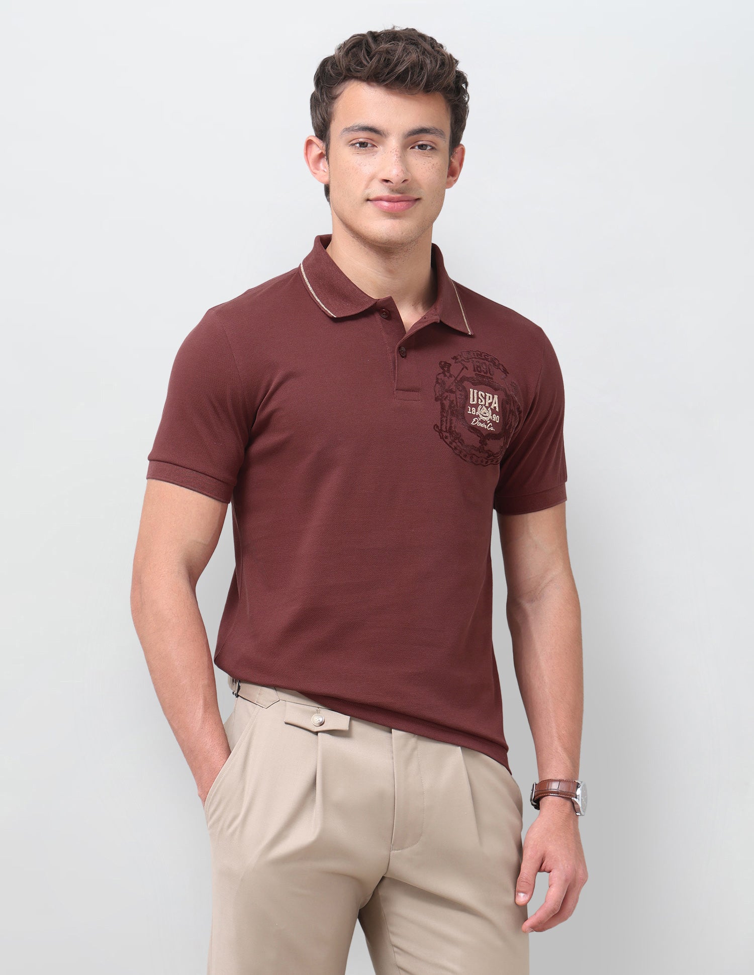 Solid Slim Fit Polo Shirt