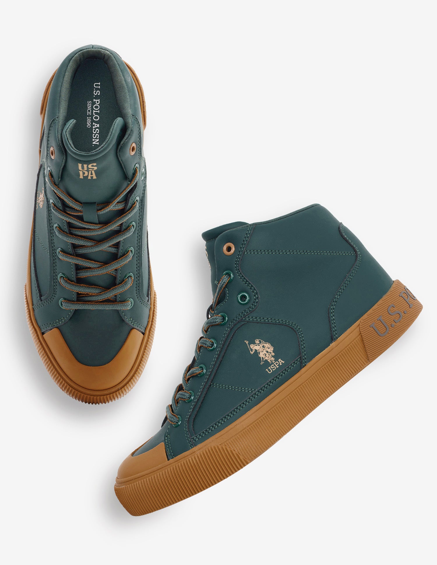 Ricon Mid Top Sneakers Green - U.S. Polo Assn. India | Large