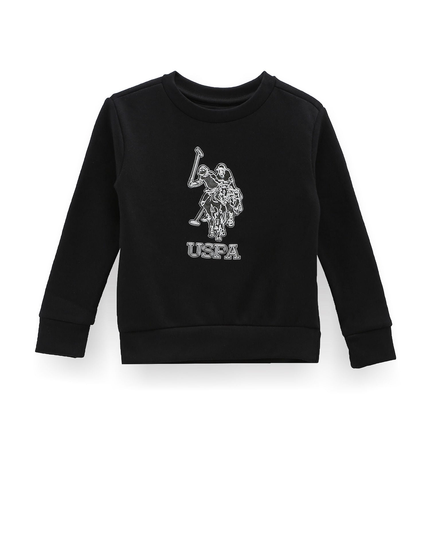 Crew Neck Brand Print Sweatshirt