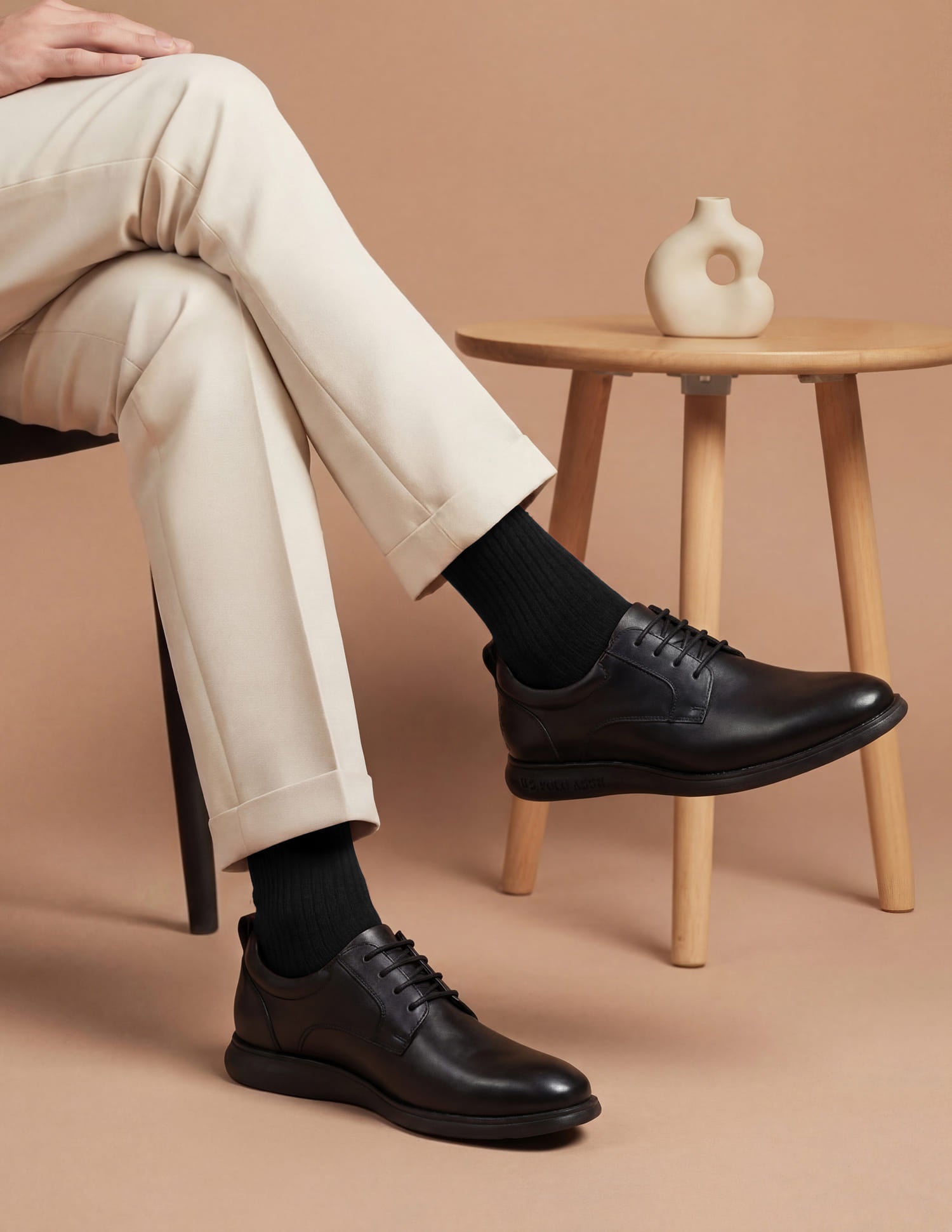 Lace Ups Nicolo 2.0 Smart Casual Shoe Black - U.S. Polo Assn. India | Large