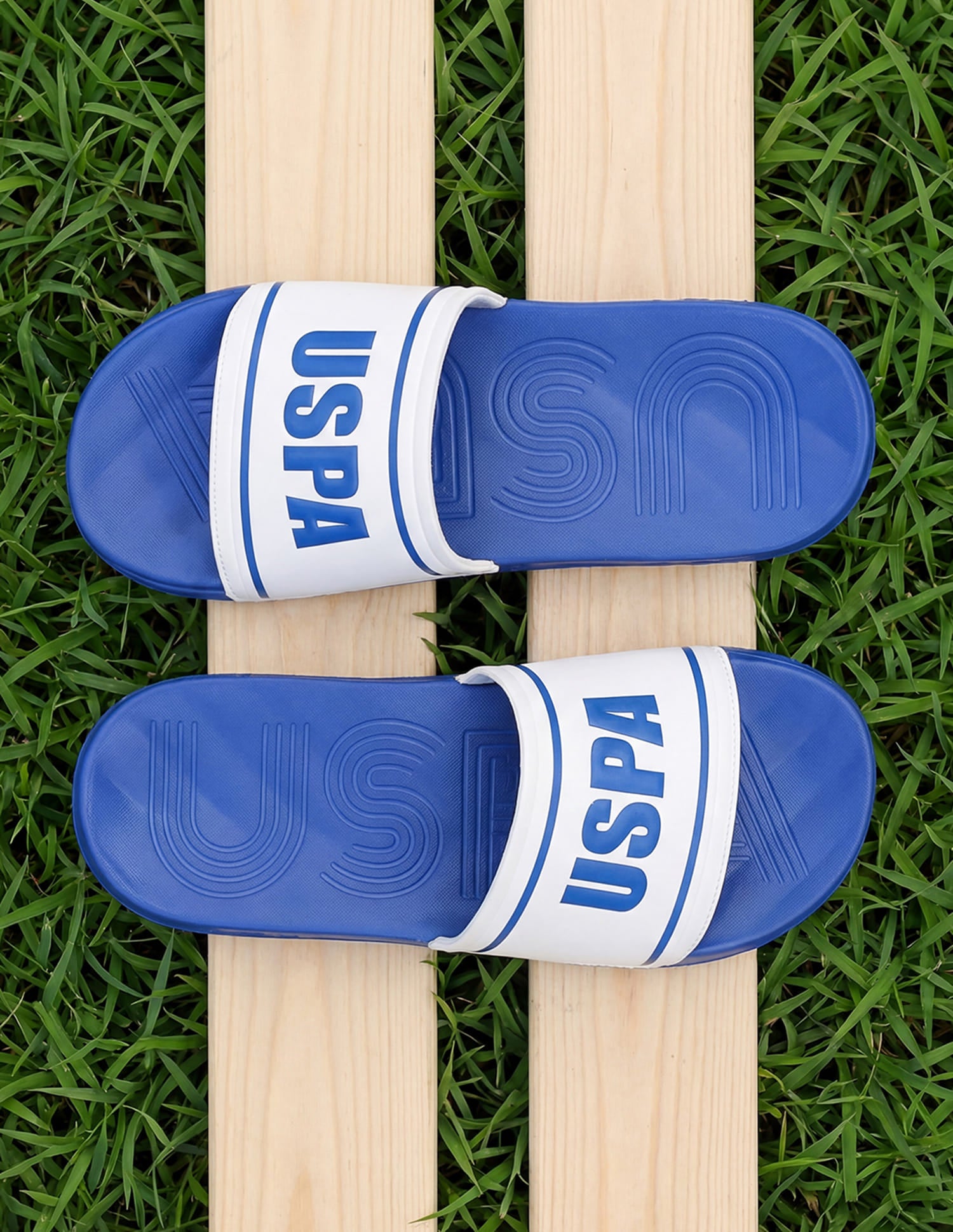 Men Eva Deja Slippers Blue - U.S. Polo Assn. India | Large