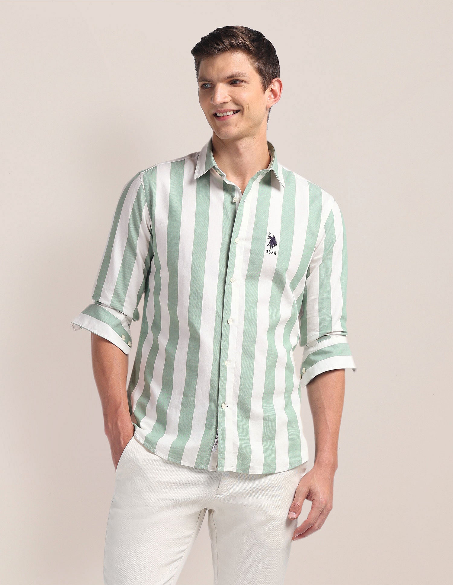 Pure Cotton Stripes Shirt