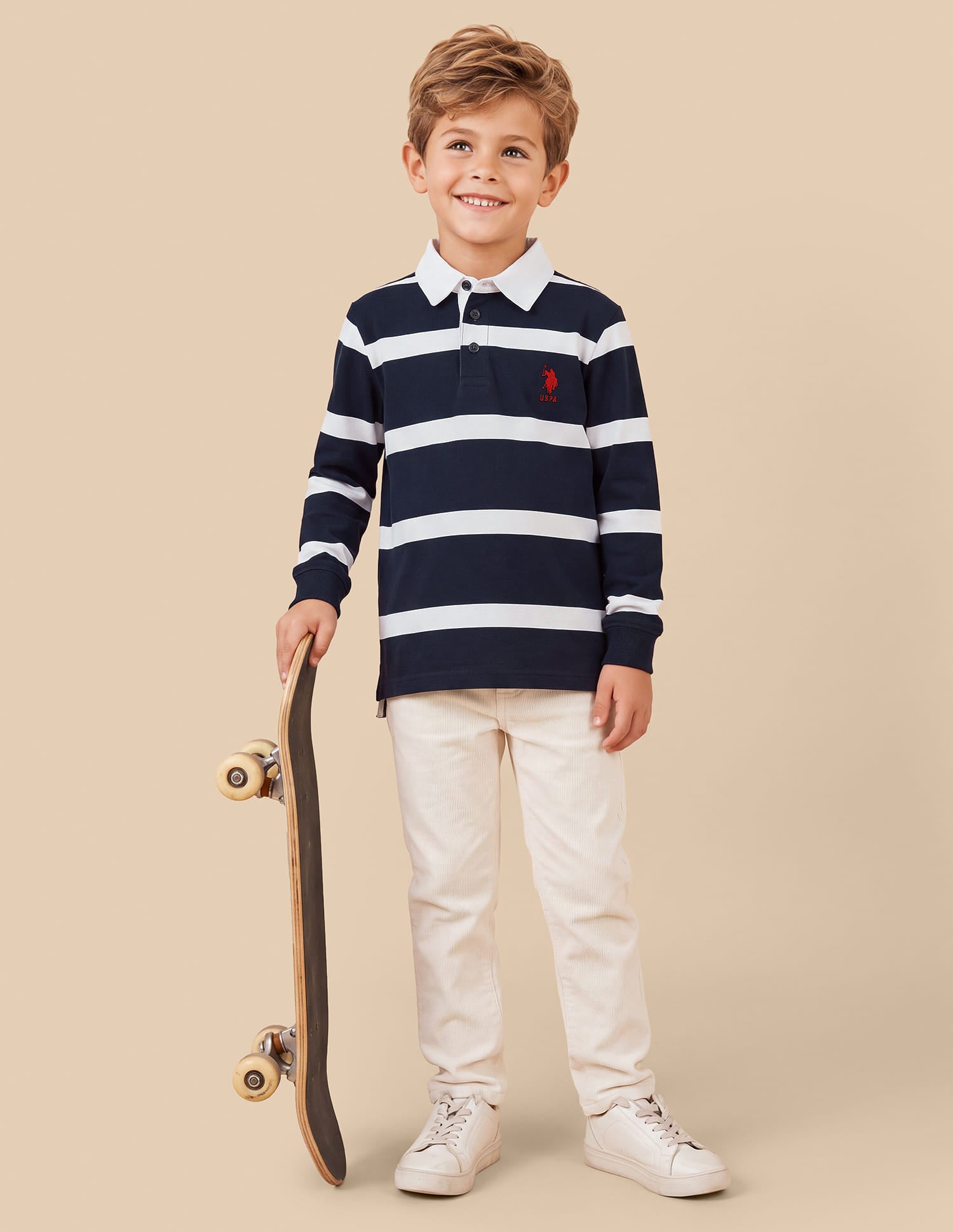 Horizontal Striped Regular Fit Polo Shirt Blue - U.S. Polo Assn. India | Large