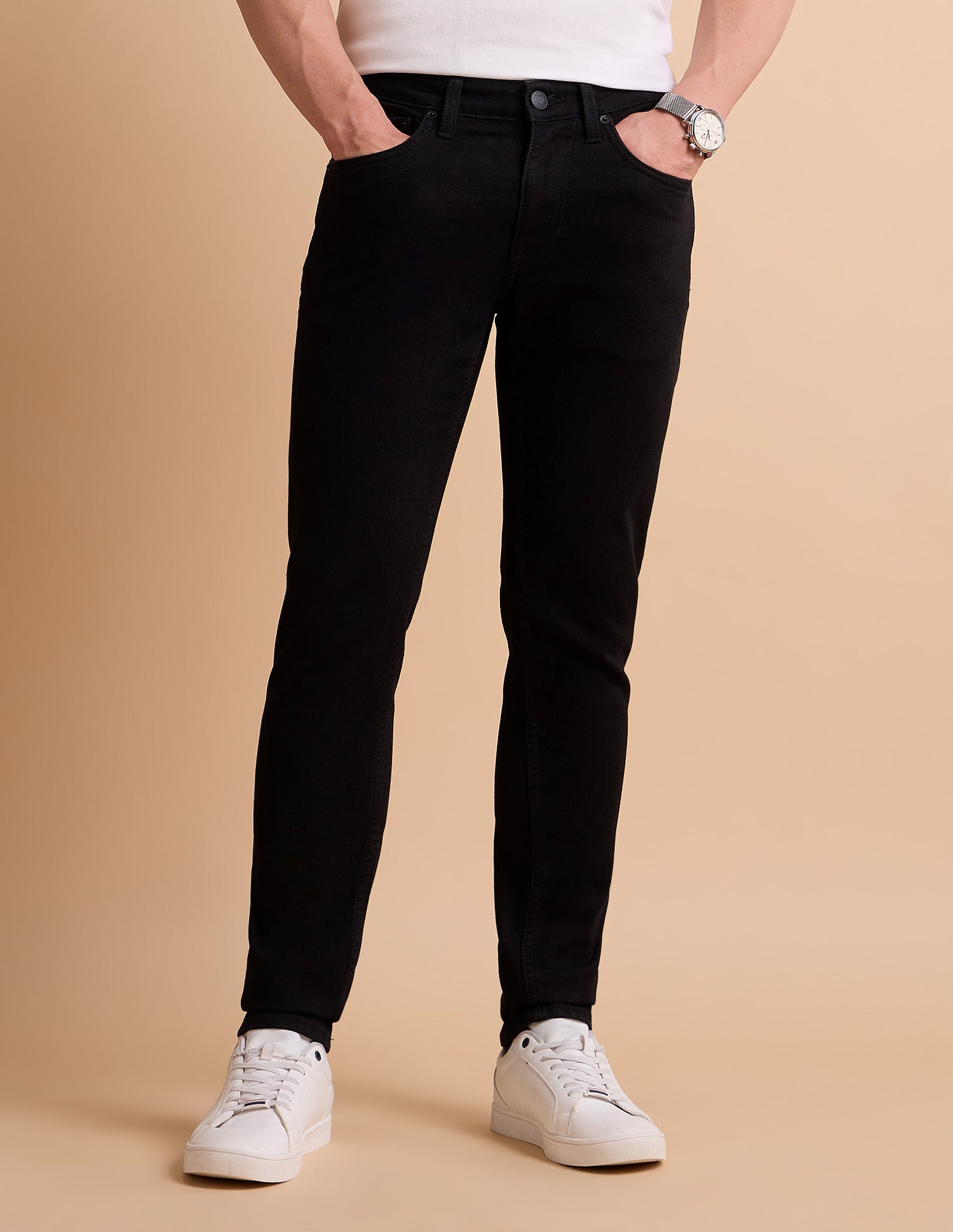 Brandon Slim Tapered Fit Black Jeans