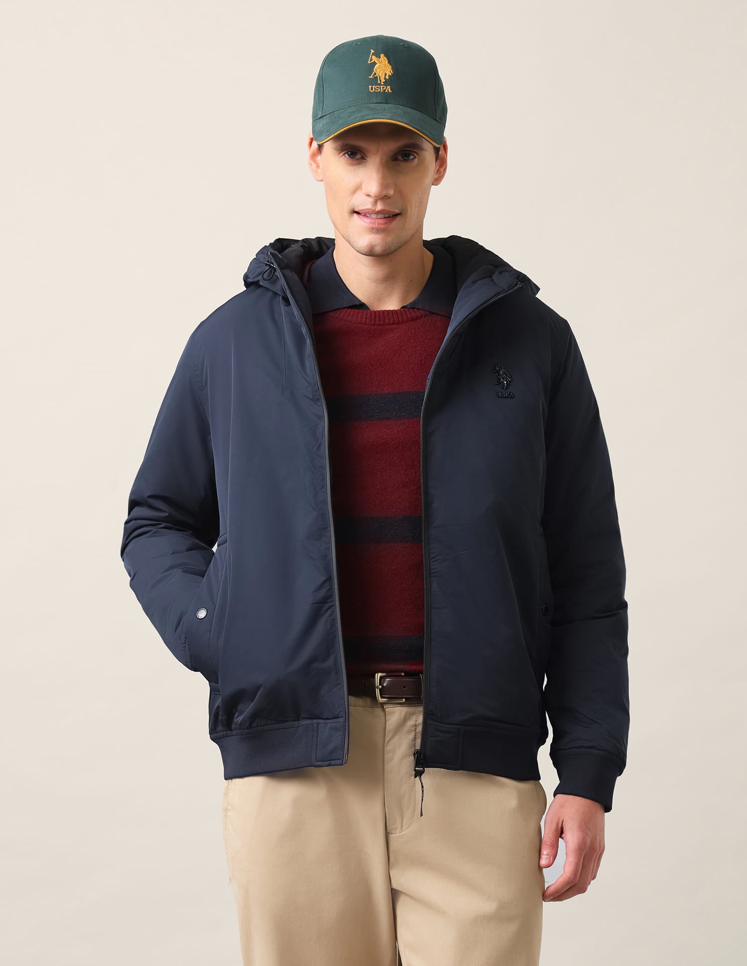 Colour blocked Regular Fit Jacket