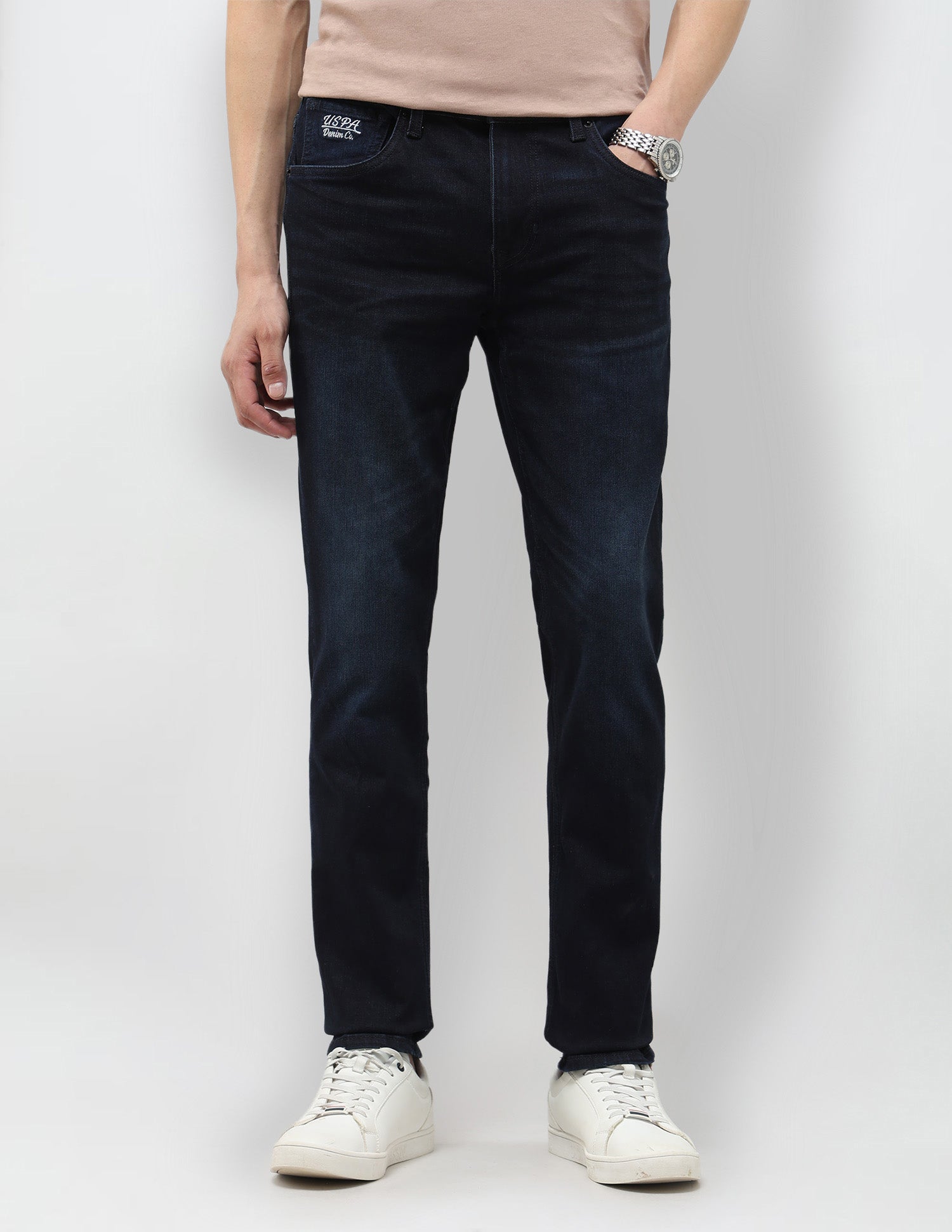 Brandon Slim Tapered Fit Blue Jeans