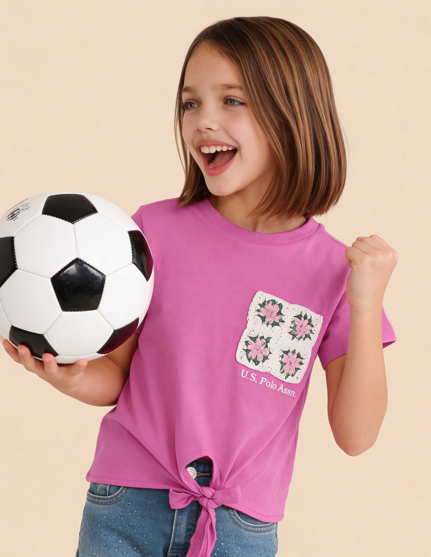 Floral Crochet Regular Fit Knotted Top