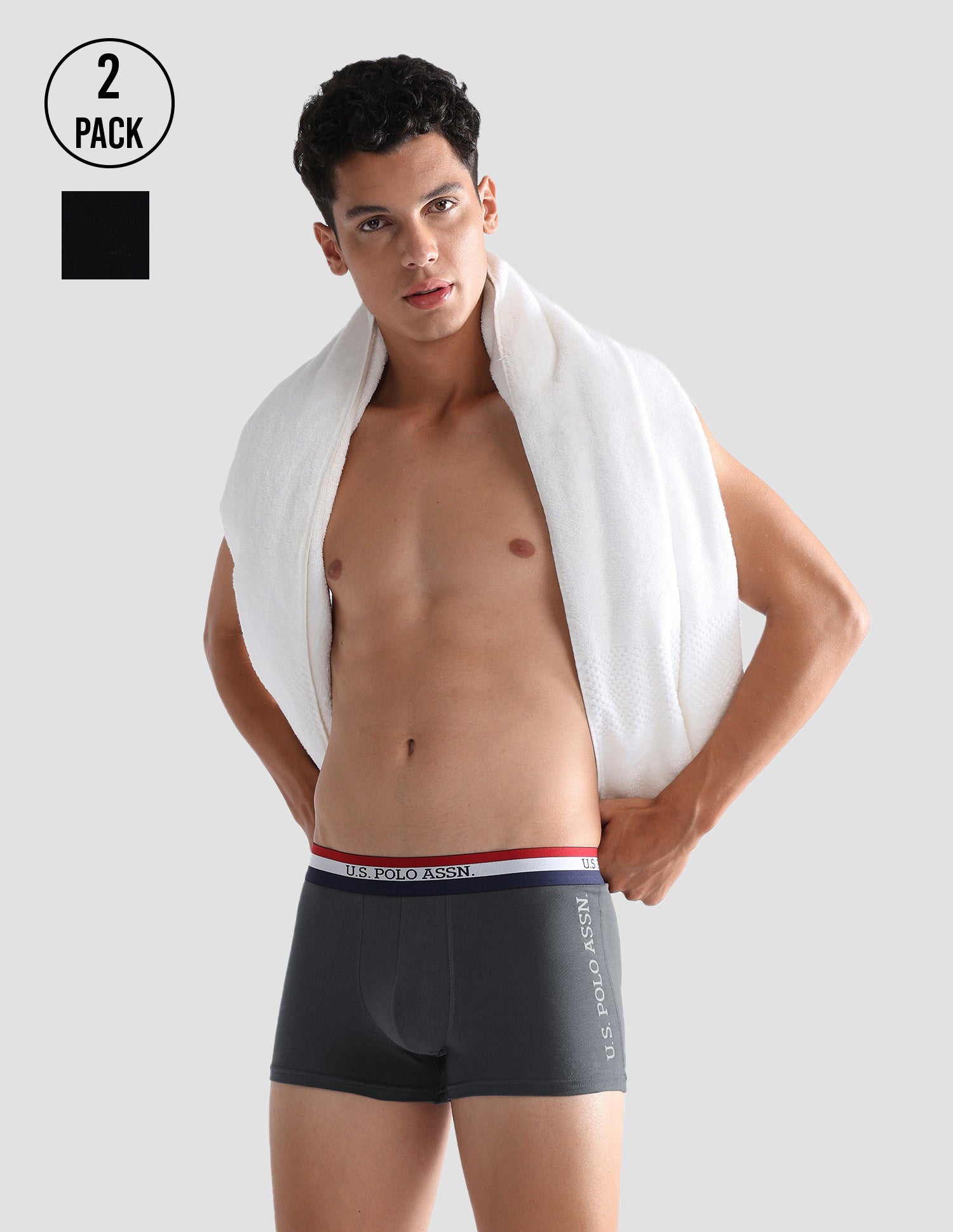 Solid Antibacterial ET002 Trunks - Pack Of 2