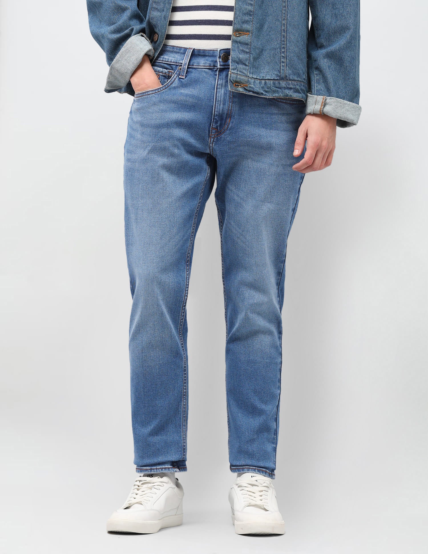 Solid Slim Fit Jeans Blue - U.S. Polo Assn. India | Large