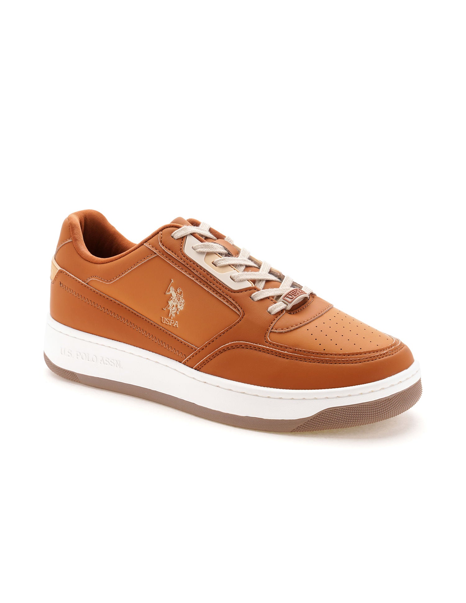 Men Storm Tan Retro Court Sneakers Tan - U.S. Polo Assn. India | Large