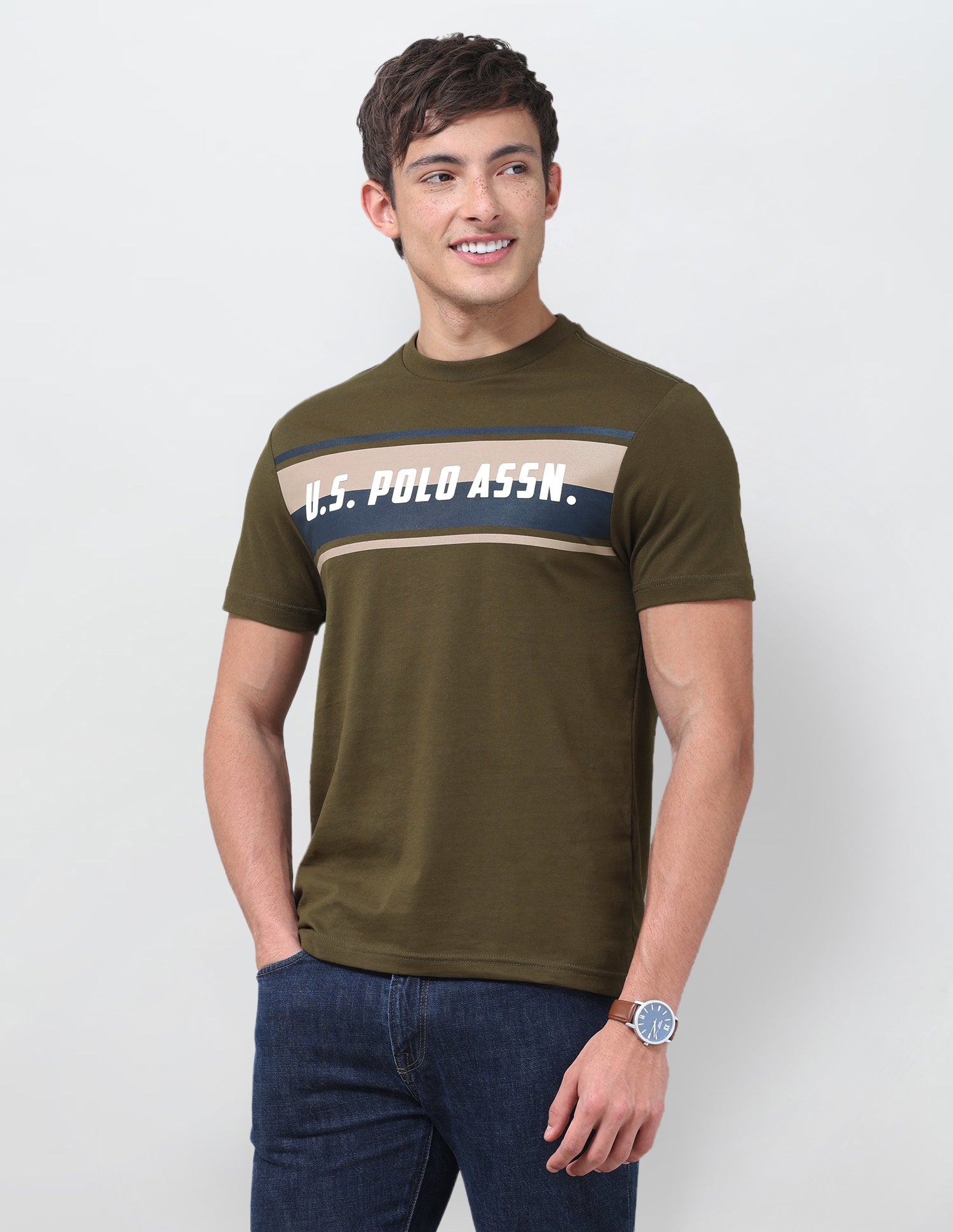 Brand Printed Regular Fit T-Shirt