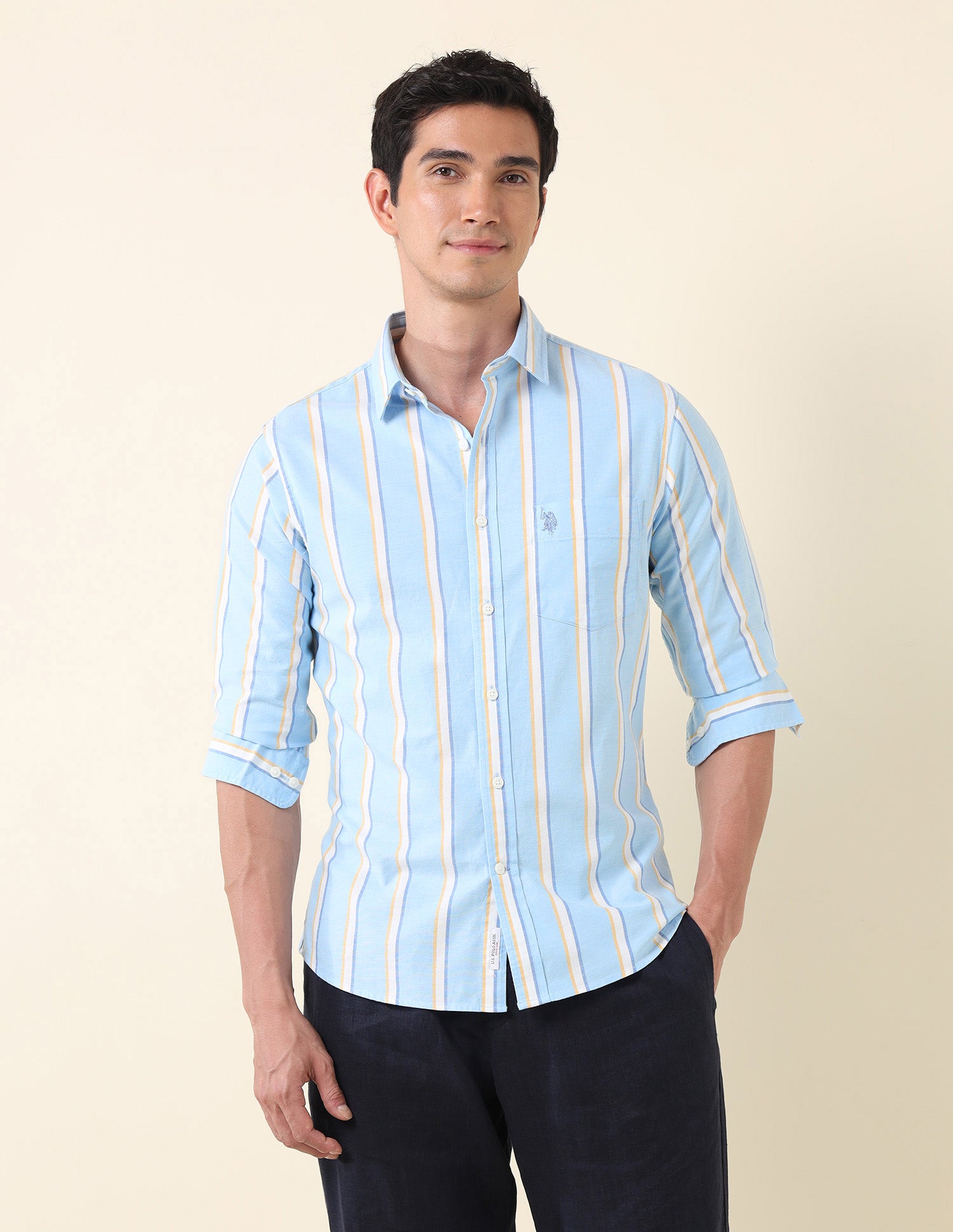 Vertical Striped Oxford Shirt