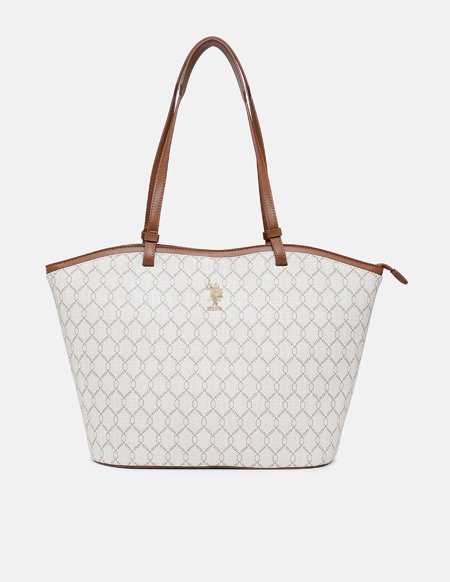 Cece Monogram Tote Bag Beige - U.S. Polo Assn. India | Large