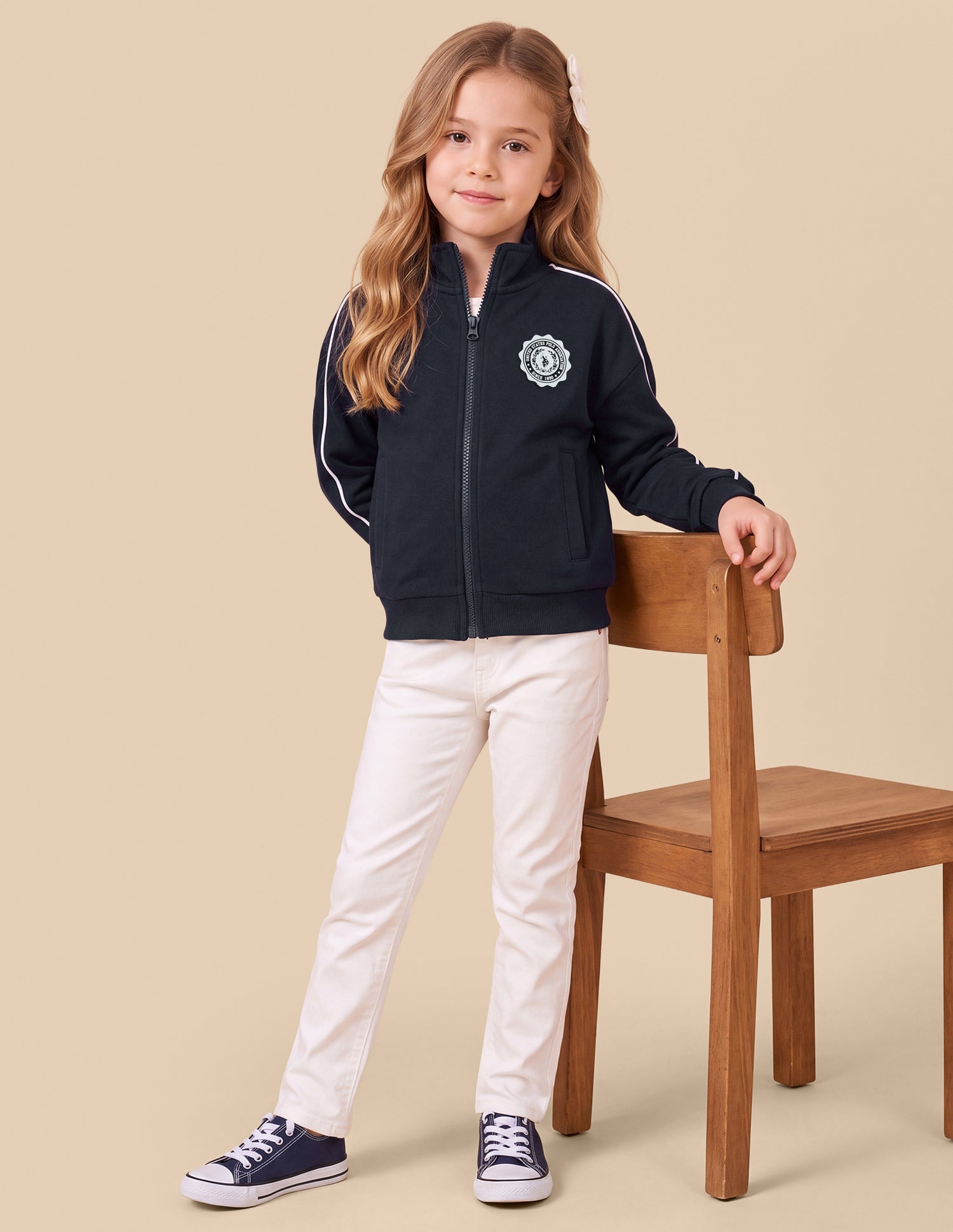 Relaxed Fit Solid Sweatshirt Navy - U.S. Polo Assn. India | Large