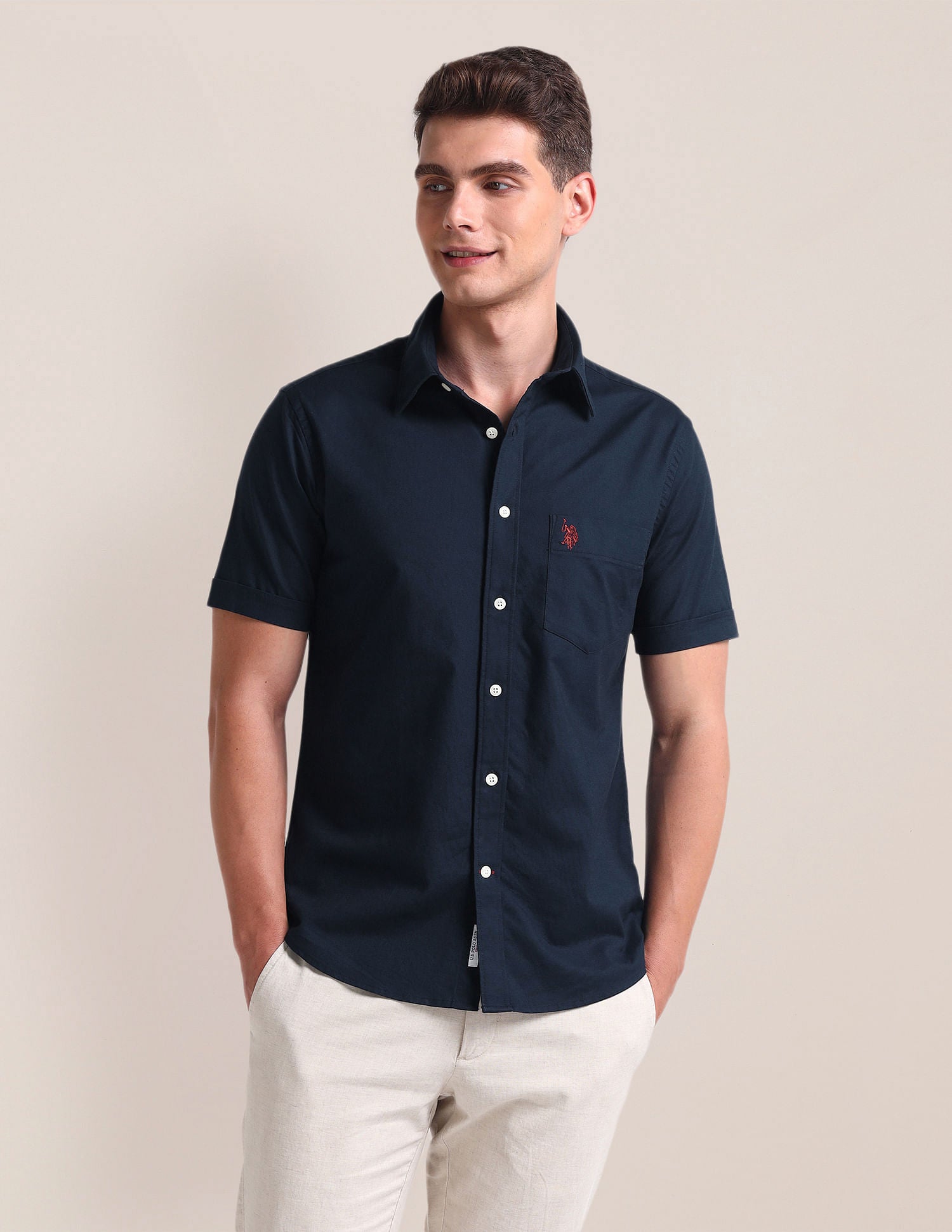 Tailored Regular Fit Cotton Stretch Shirt
