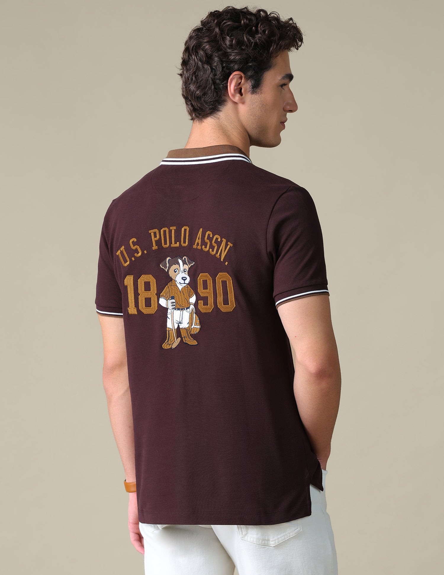 Regular Fit Typographic Polo Shirt