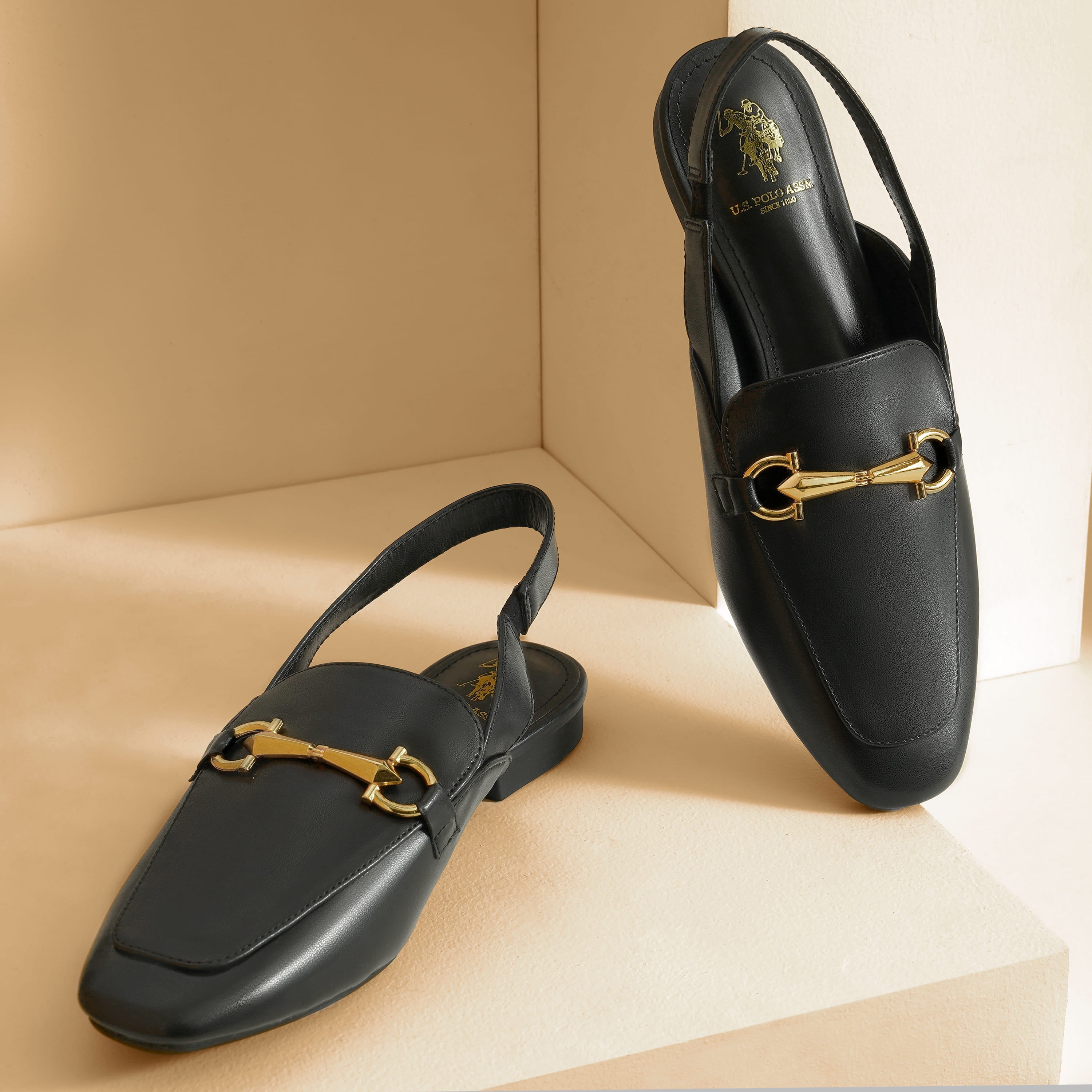 Ankle Strap Amalia Ballerinas Black - U.S. Polo Assn. India | Large