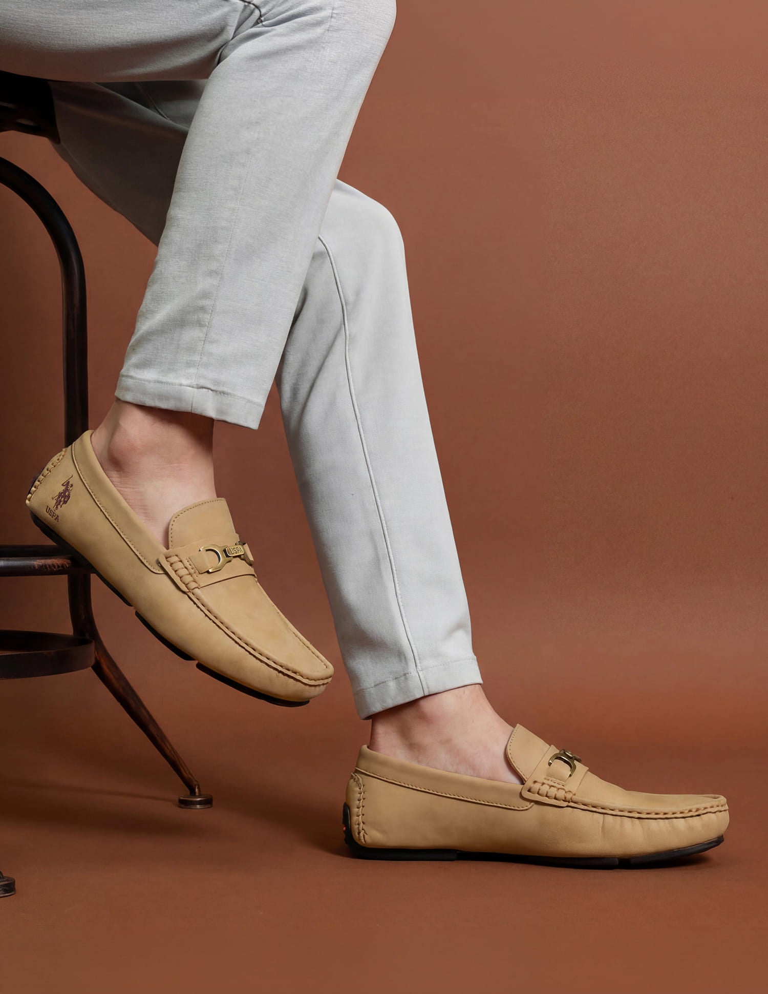 Round Toe Merrick Loafers Tan - U.S. Polo Assn. India | Large