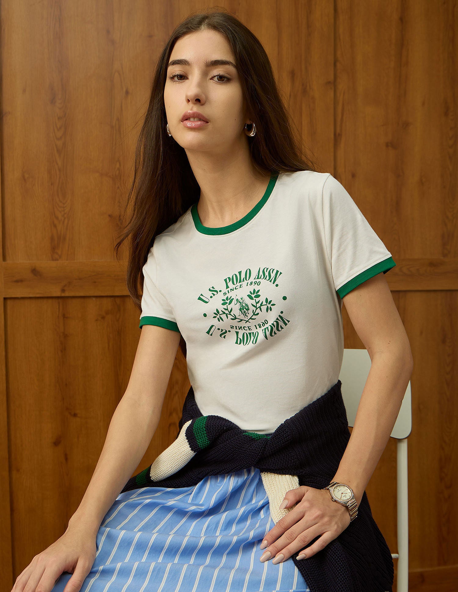 Regular Fit Brand Printed T-Shirt