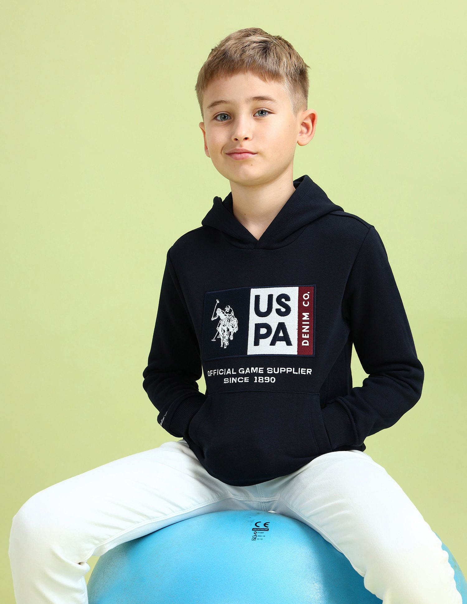 Boys Hooded Regular Fit Sweatshirt Navy - U.S. POLO ASSN. | Large