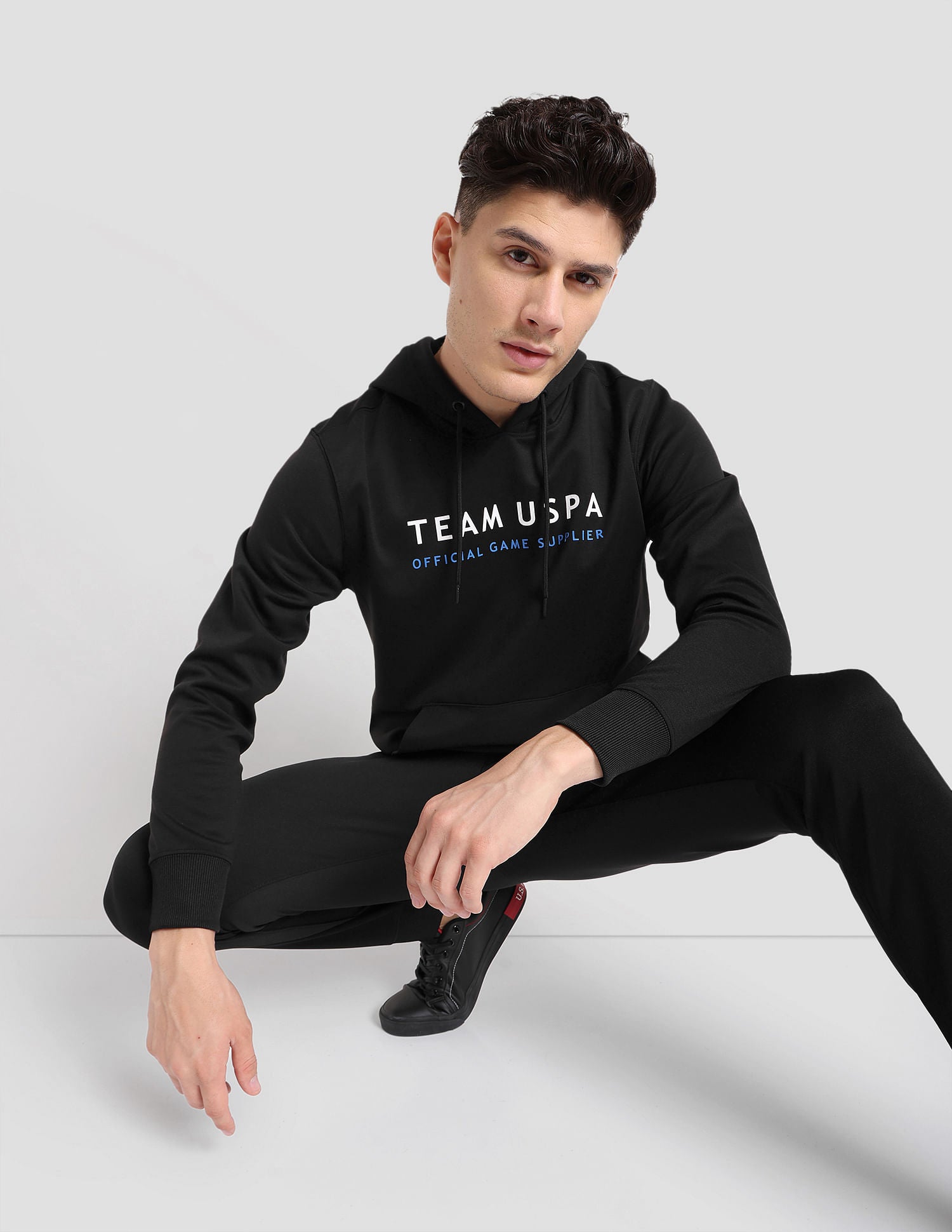 Essential Training Hoodie Black - U.S. POLO ASSN. | Large