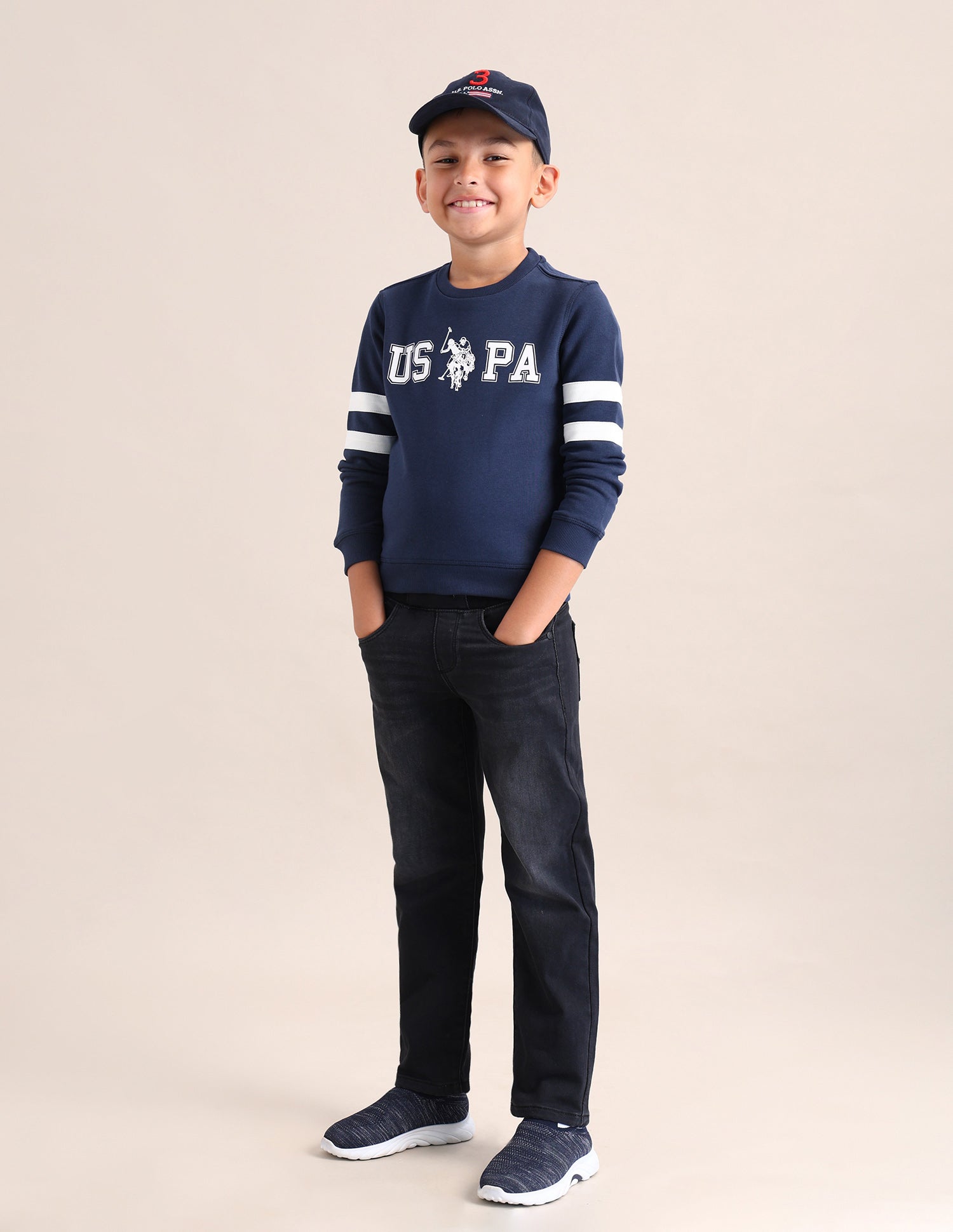 Boys Brand Printed Regular Fit Sweatshirt