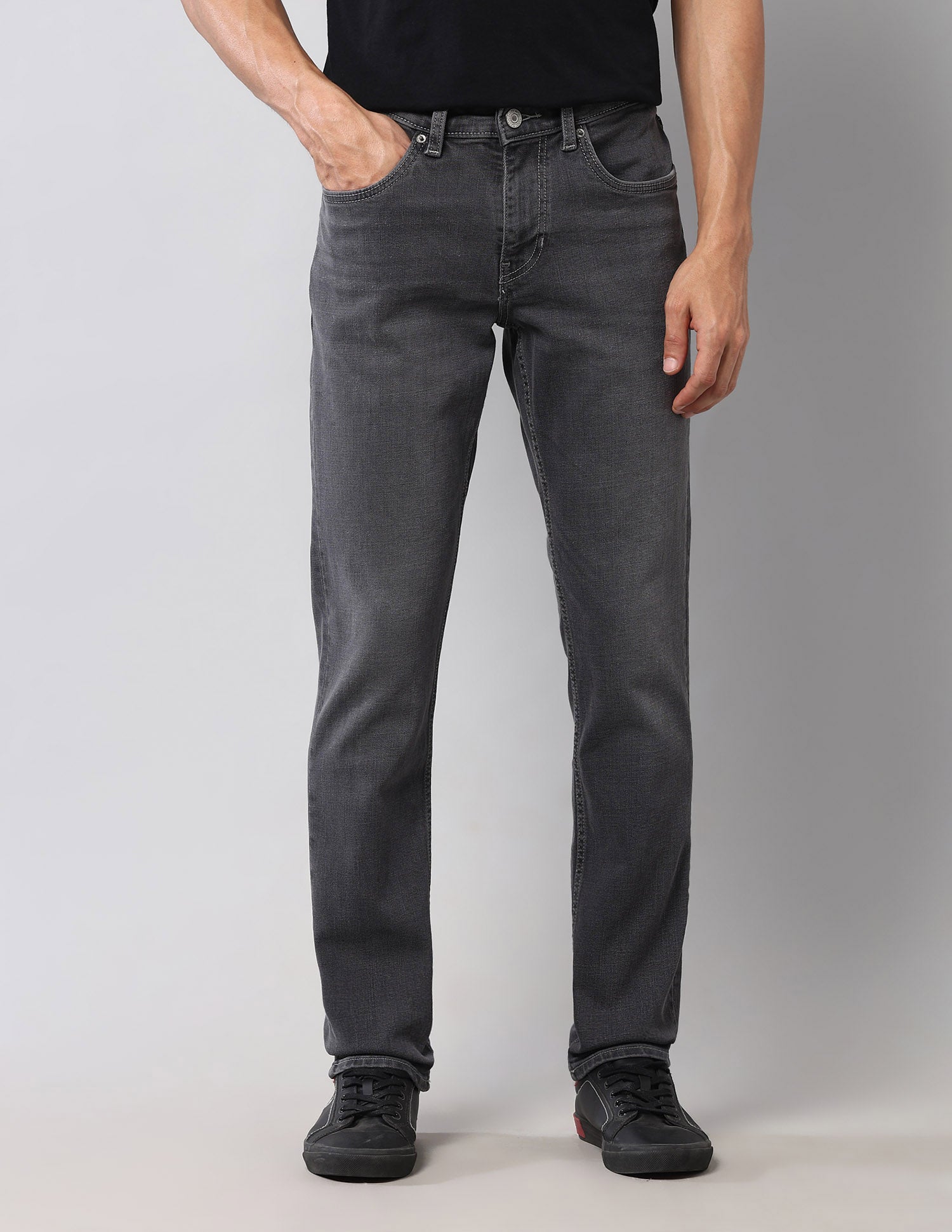 Brandon Slim Tapered Black Jeans Black - U.S. Polo Assn. India | Large
