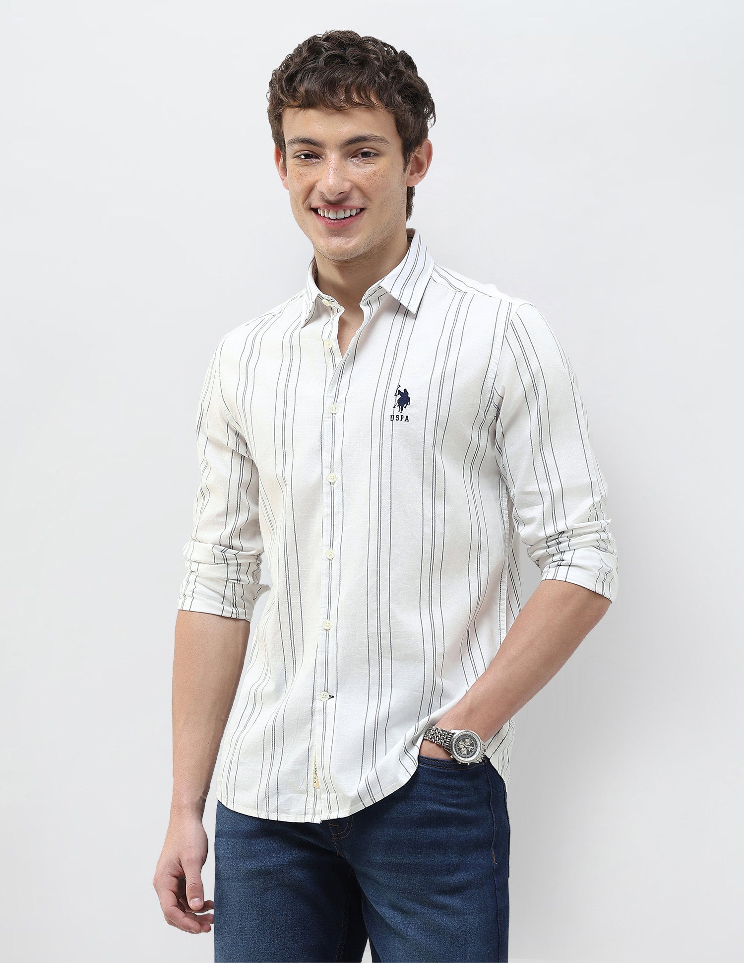 Vertical Striped Regular Fit Shirt