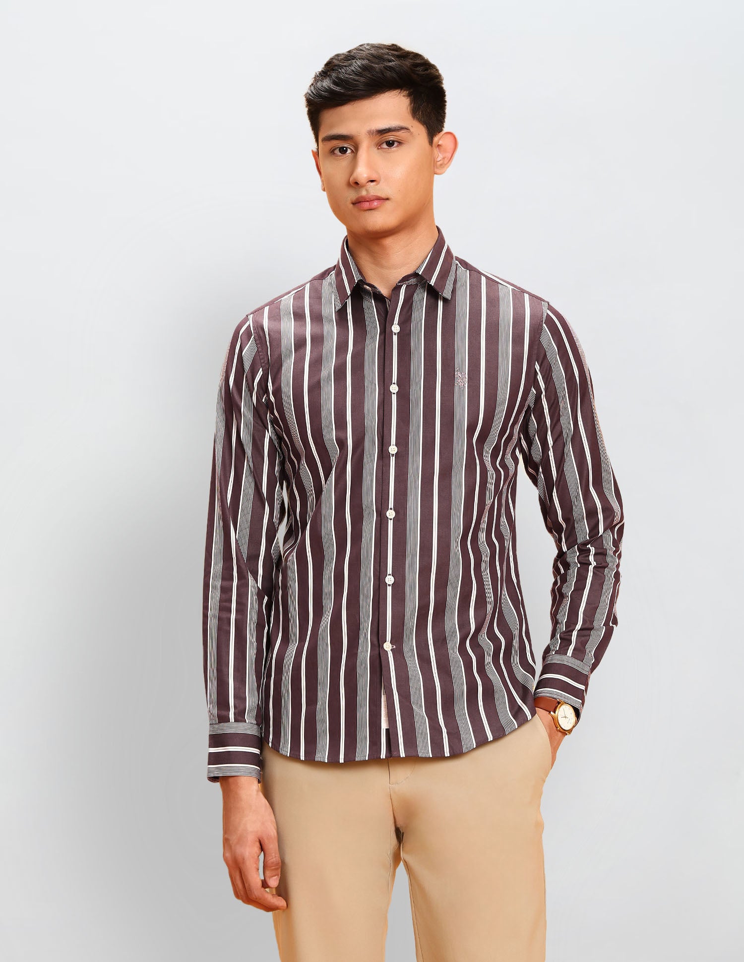 Poplin Vertical Striped Shirt