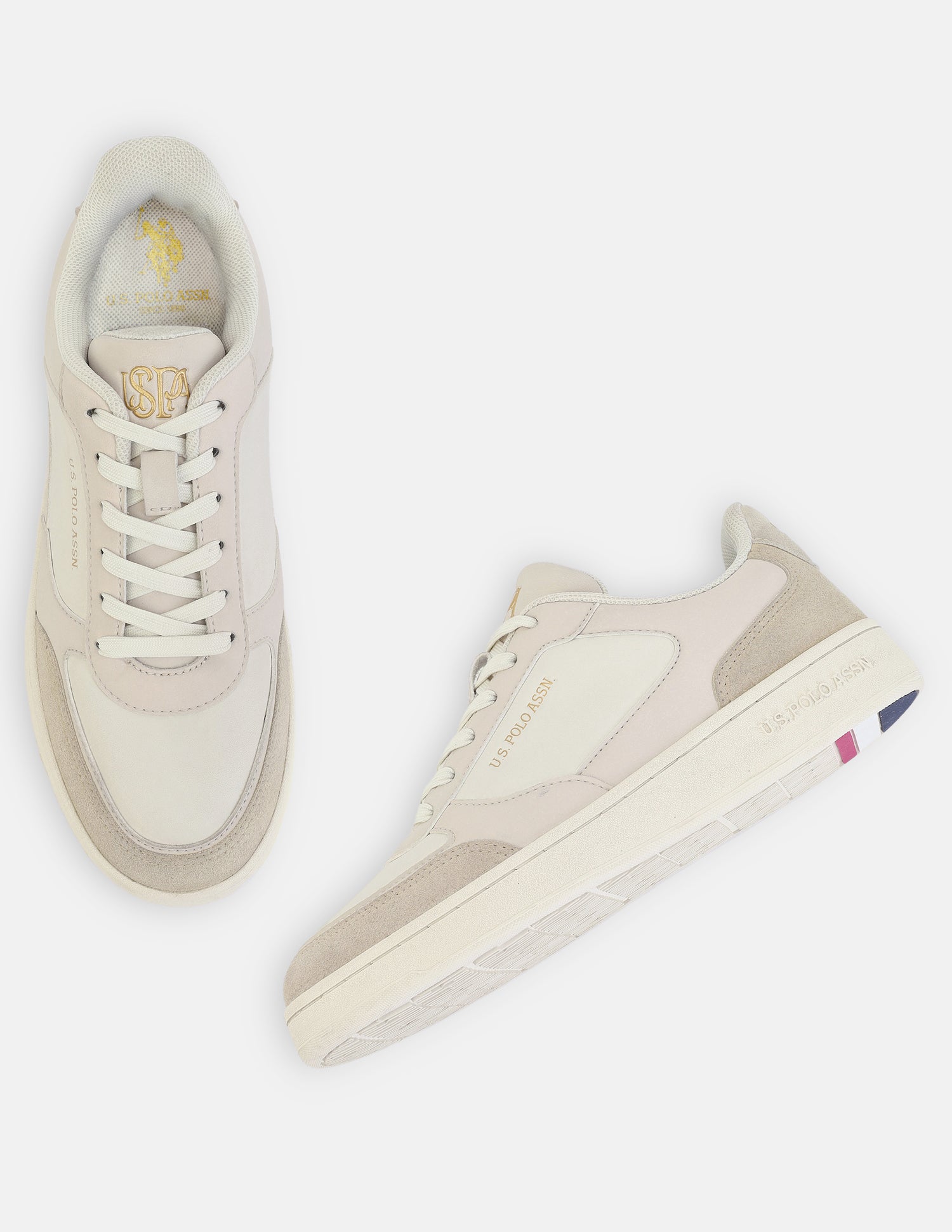 Colour Blocked Reina Sneakers Beige - U.S. Polo Assn. India | Large