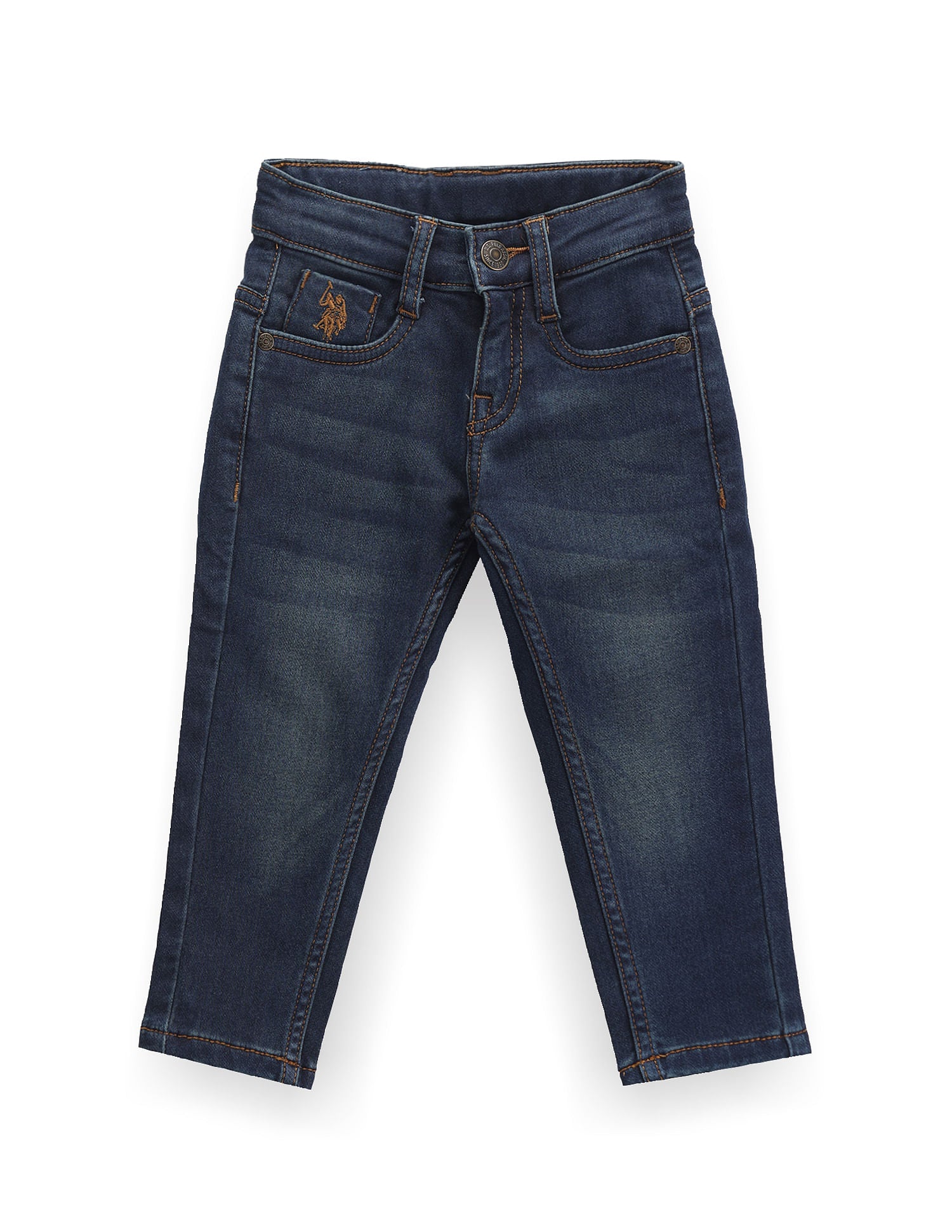 Boys Whiskered Slim Fit Jeans