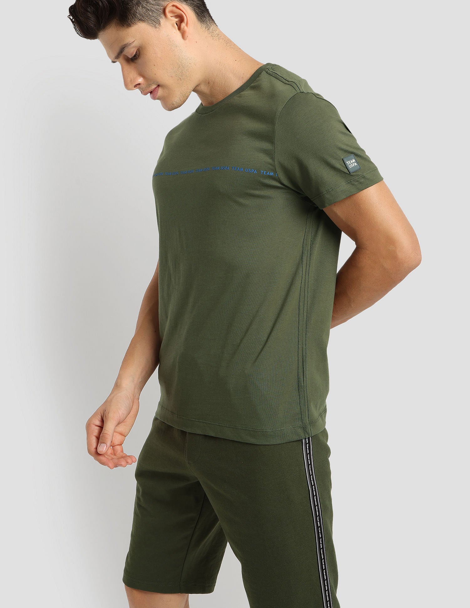 Linear Logo Sport T-Shirt Olive - U.S. Polo Assn. India | Large
