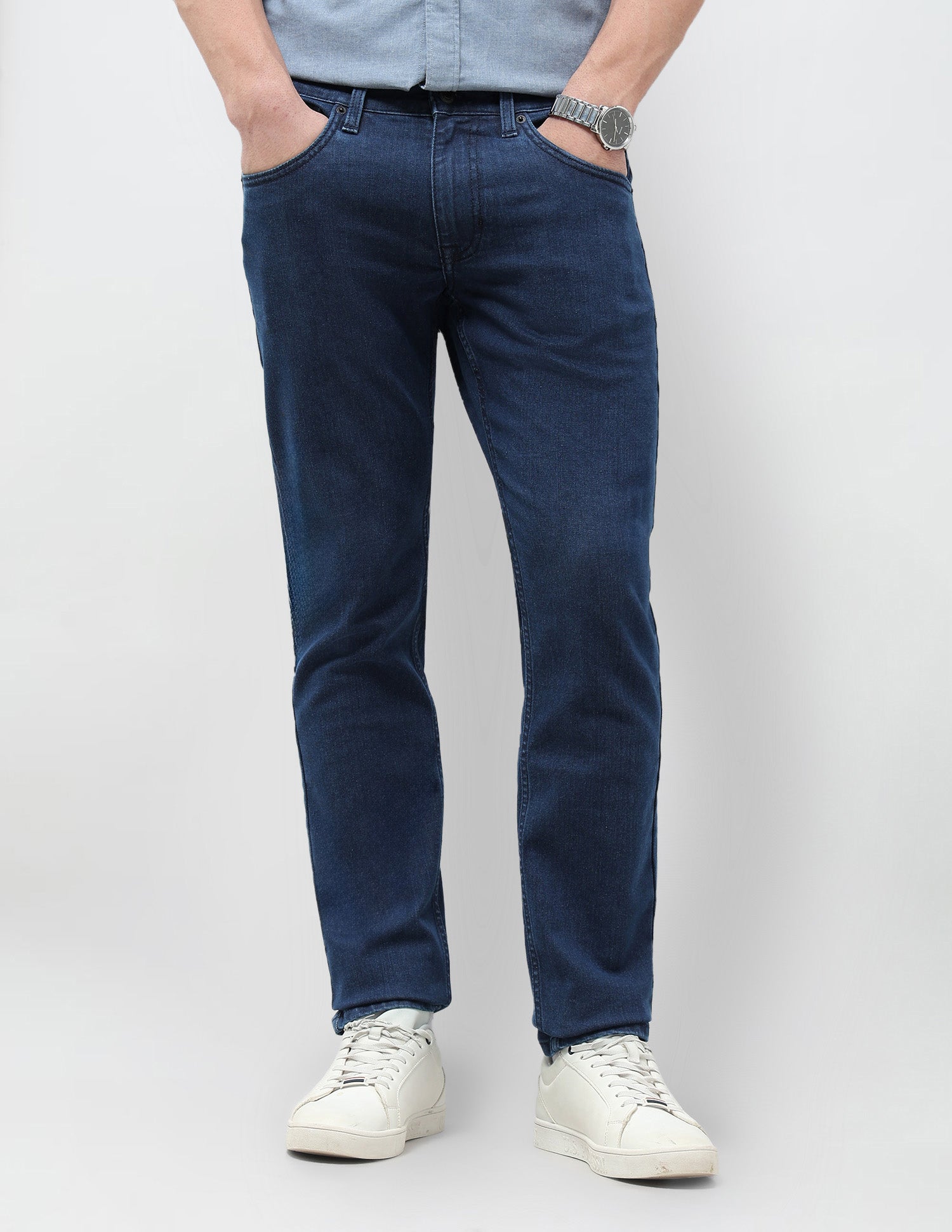 Brandon Slim Tapered Fit Blue Jeans