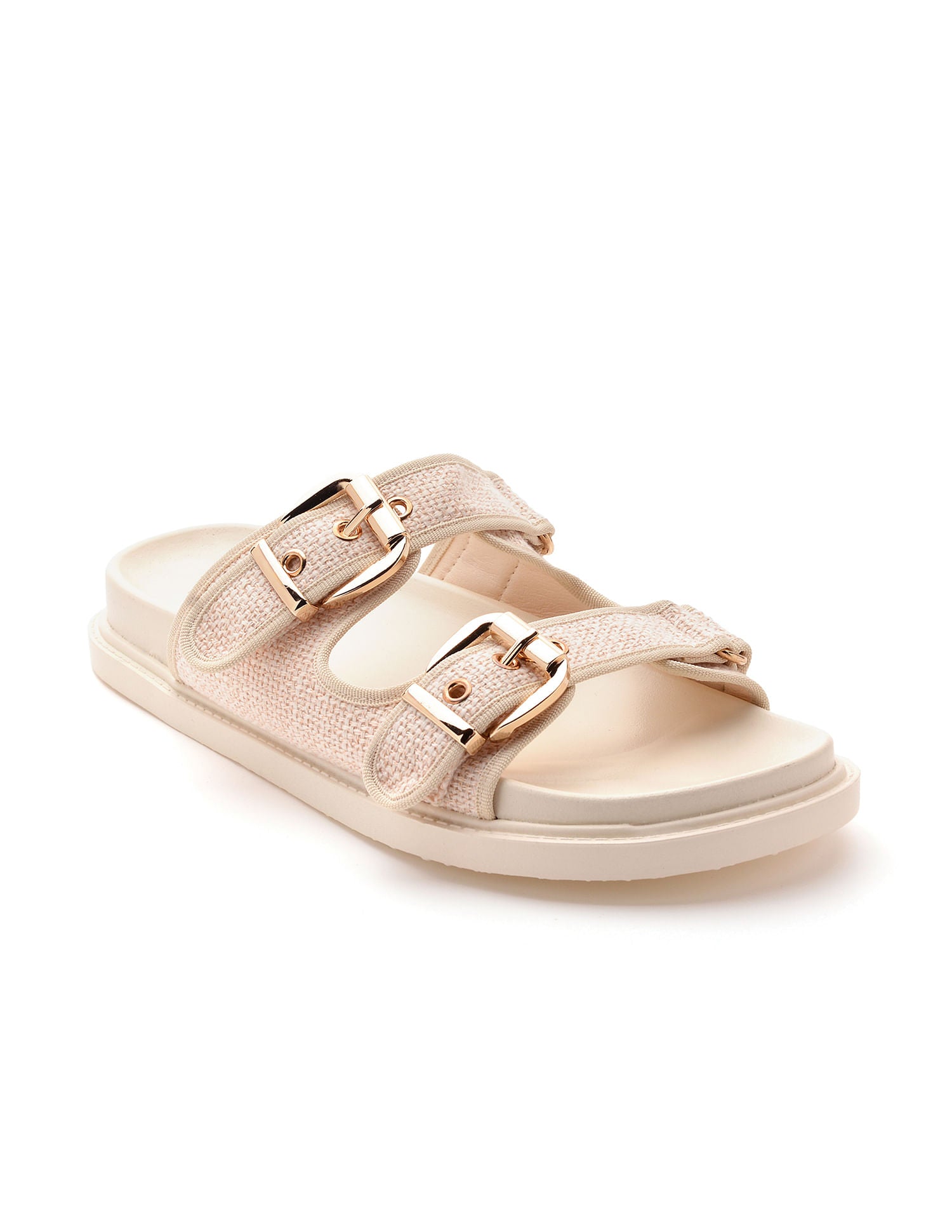 Textured Marcella Slippers Beige - U.S. Polo Assn. India | Large
