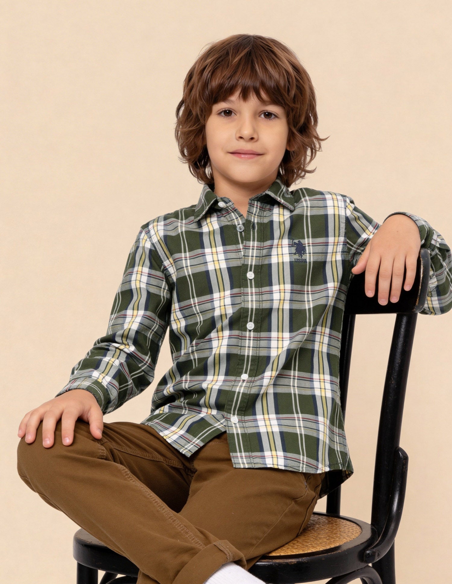 Twill Plaid Checked Shirt