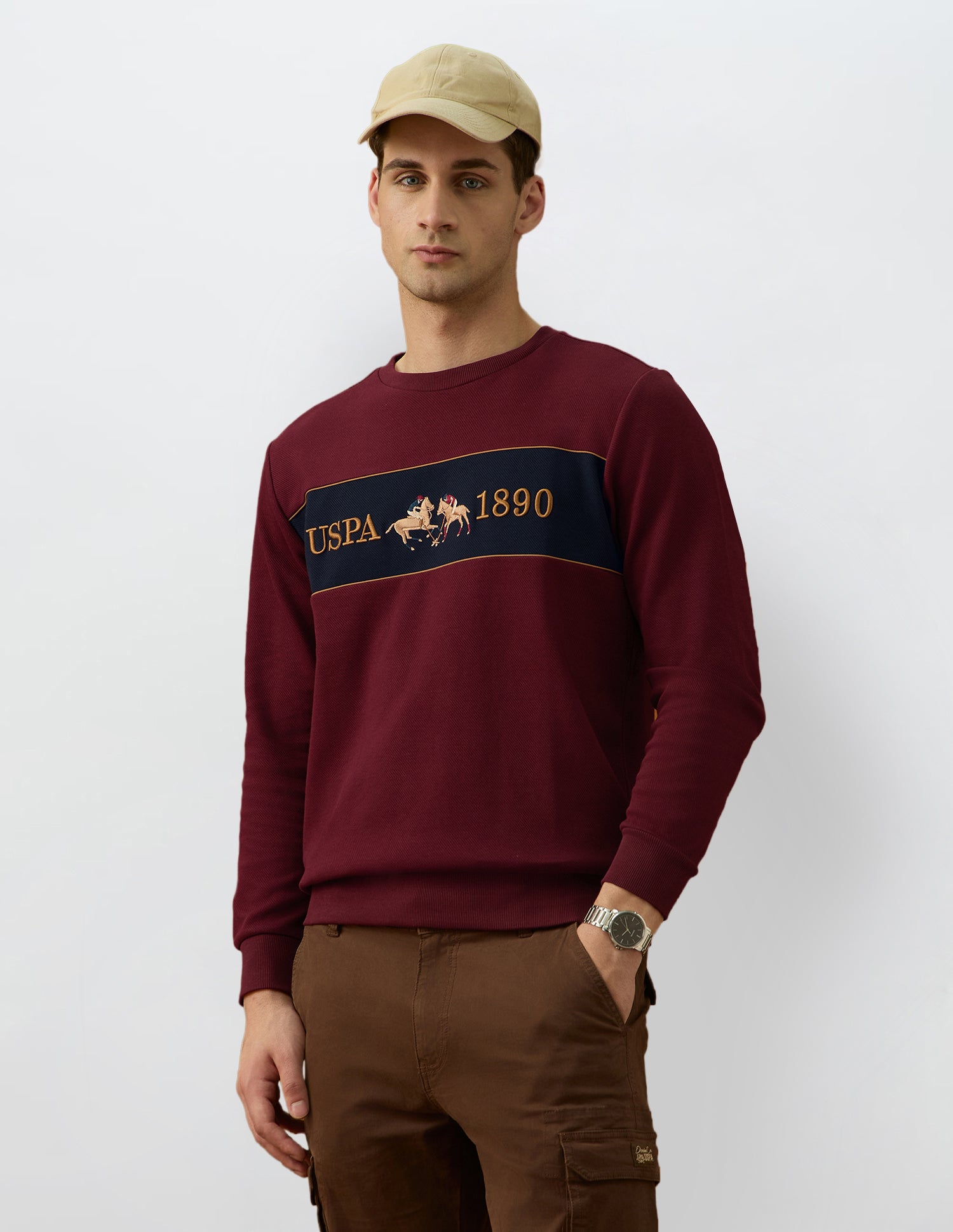 Brand Embroidered Varsity Theatre Sweatshirt