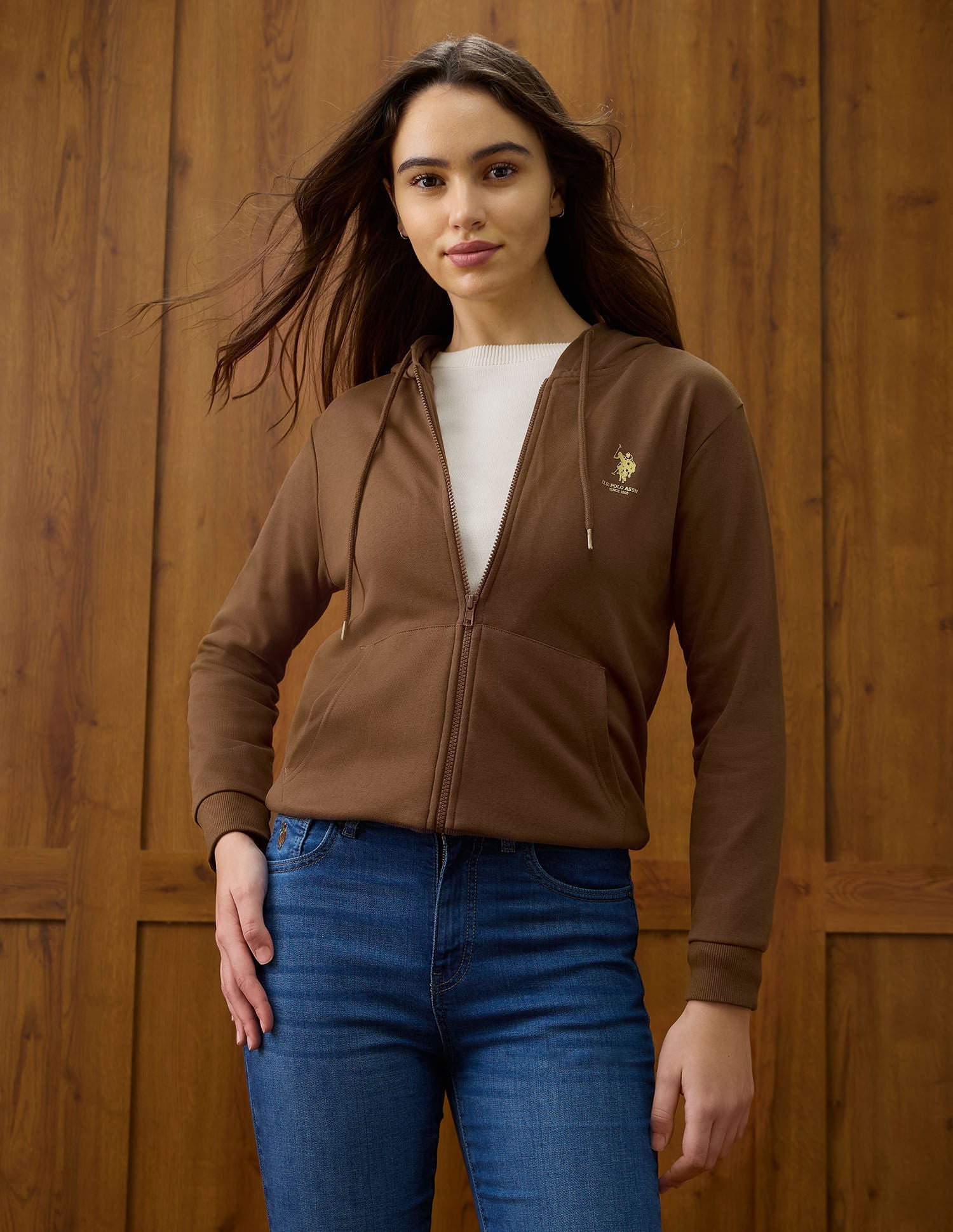 Solid Regular Fit Hooded Sweater