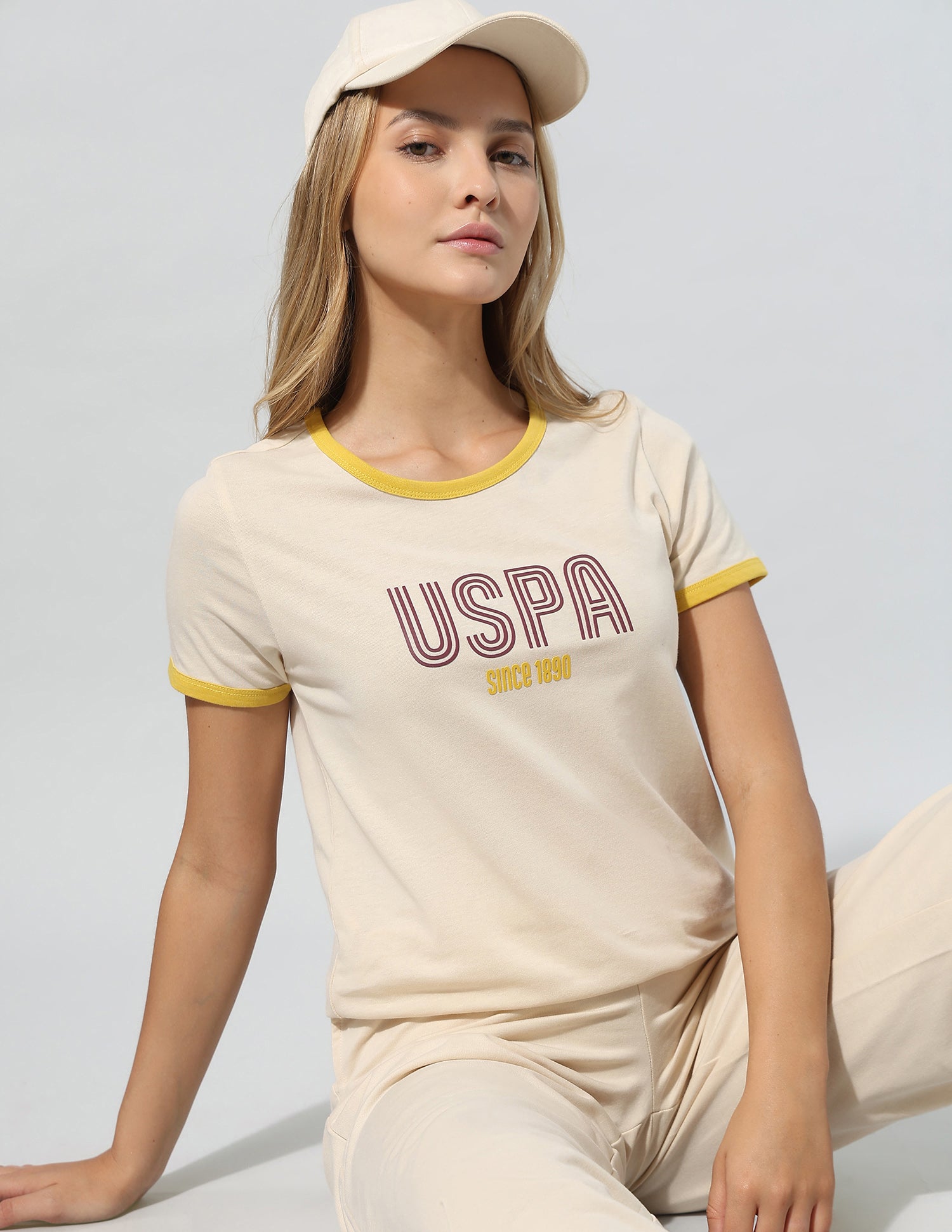 Brand Printed Regular Fit T-Shirt White - U.S. Polo Assn. India | Large