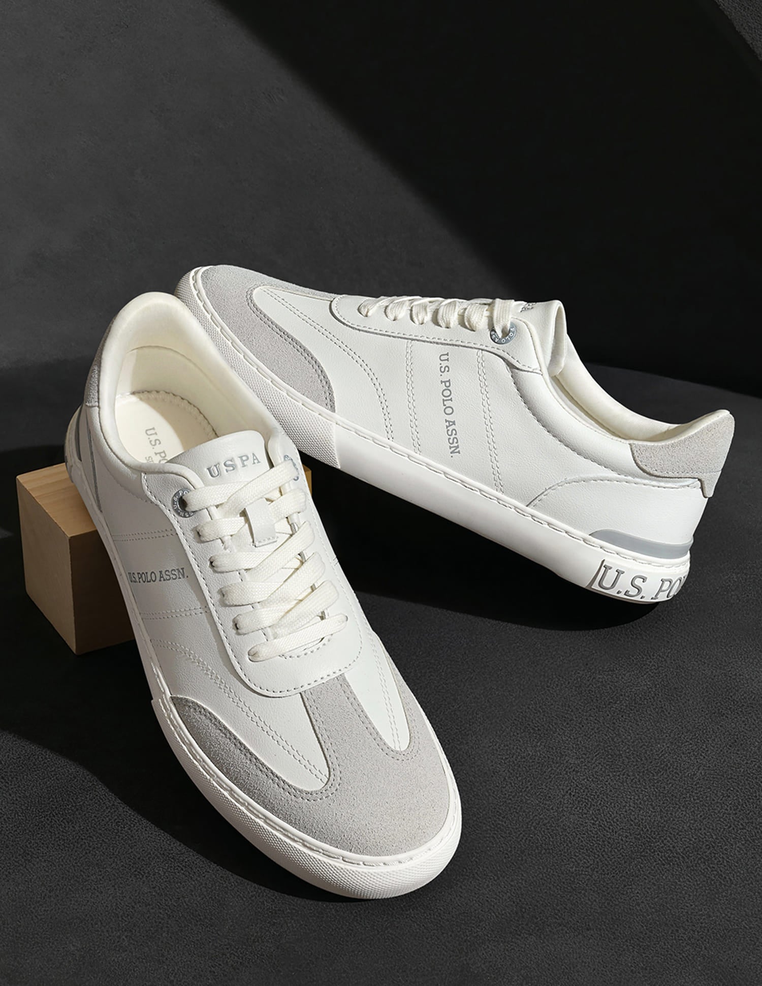 Men Colourblocked Gian 4.0 Sneakers Off White - U.S. Polo Assn. India | Large