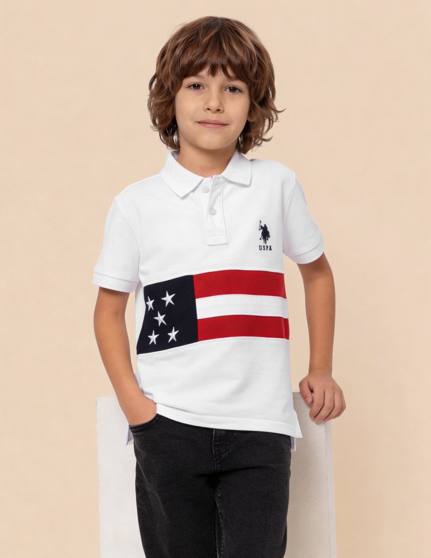 Graphic Printed Regular Fit Polo Shirt