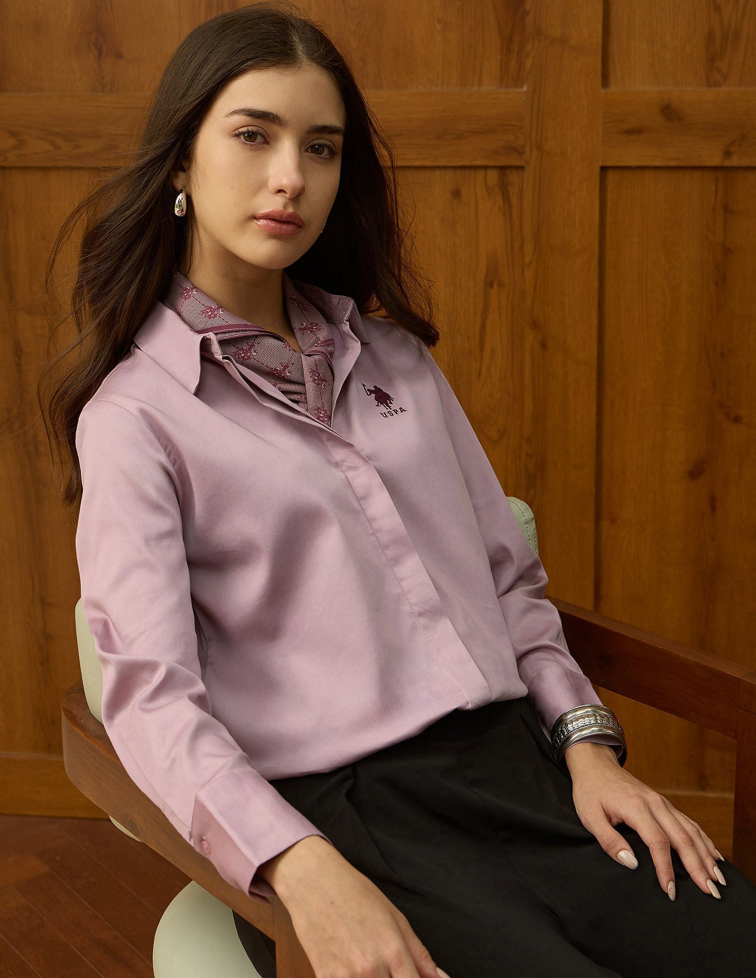 Regular Fit Satin Shirt