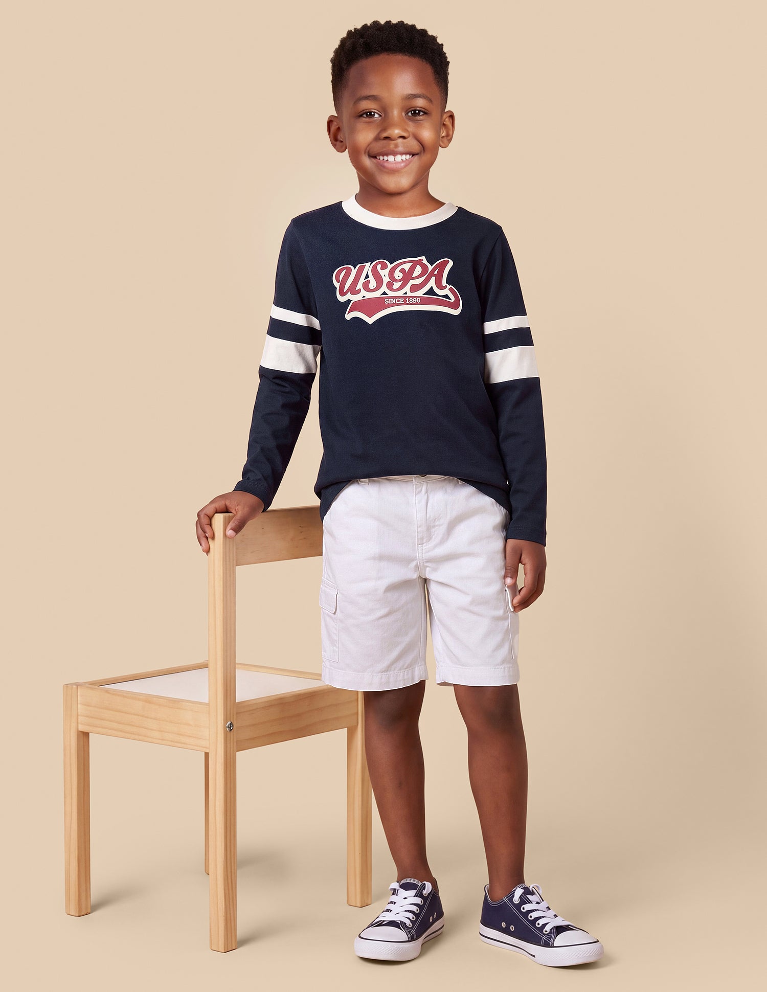 Brand Printed Regular Fit T-Shirt Navy - U.S. Polo Assn. India | Large