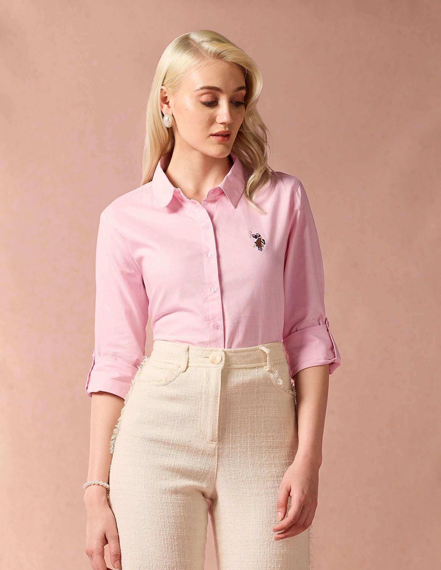 Embroidered Logo Oxford Shirt